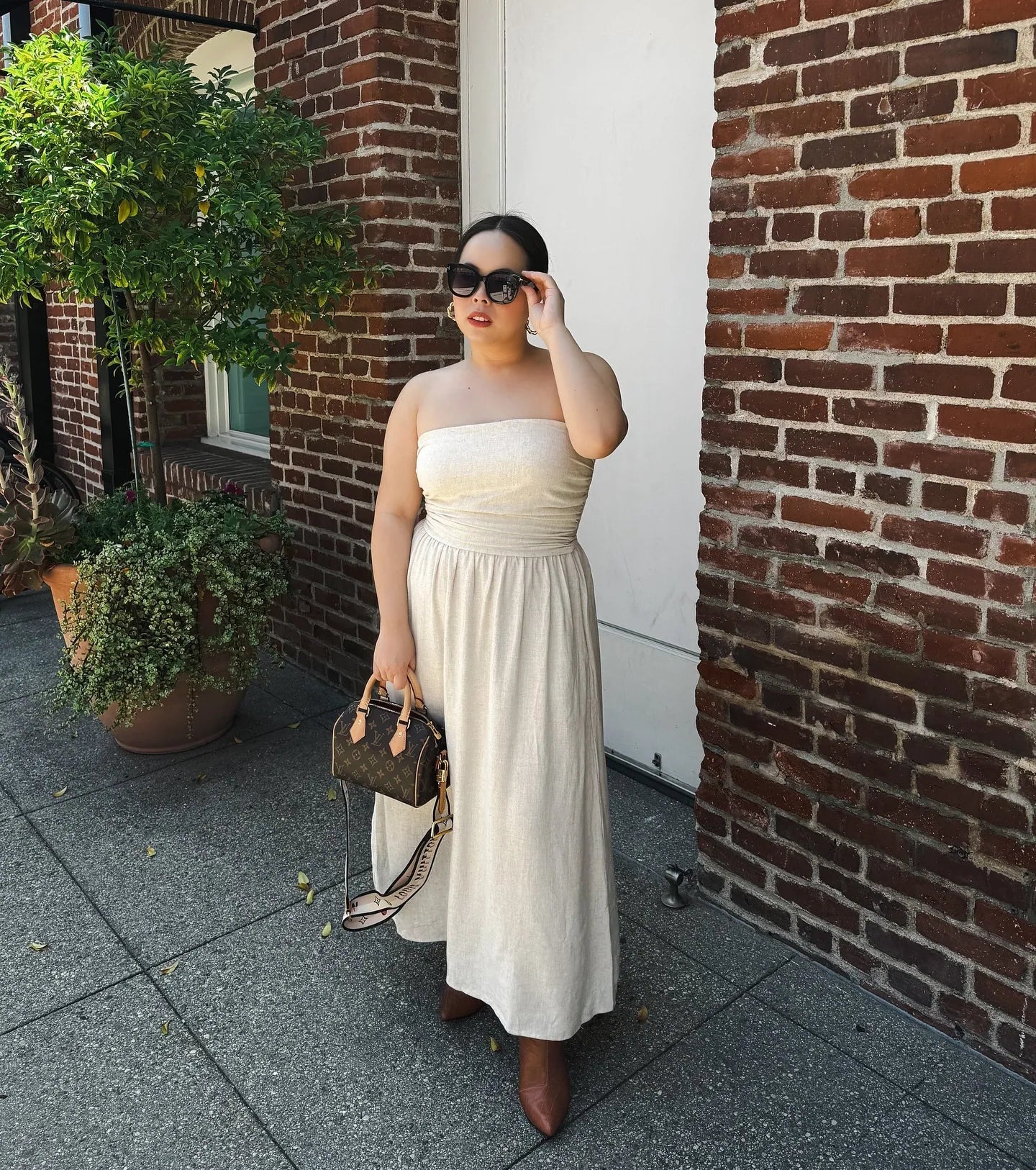 Premium Strapless Linen-Blend Dress – Ultimate Summer Staple