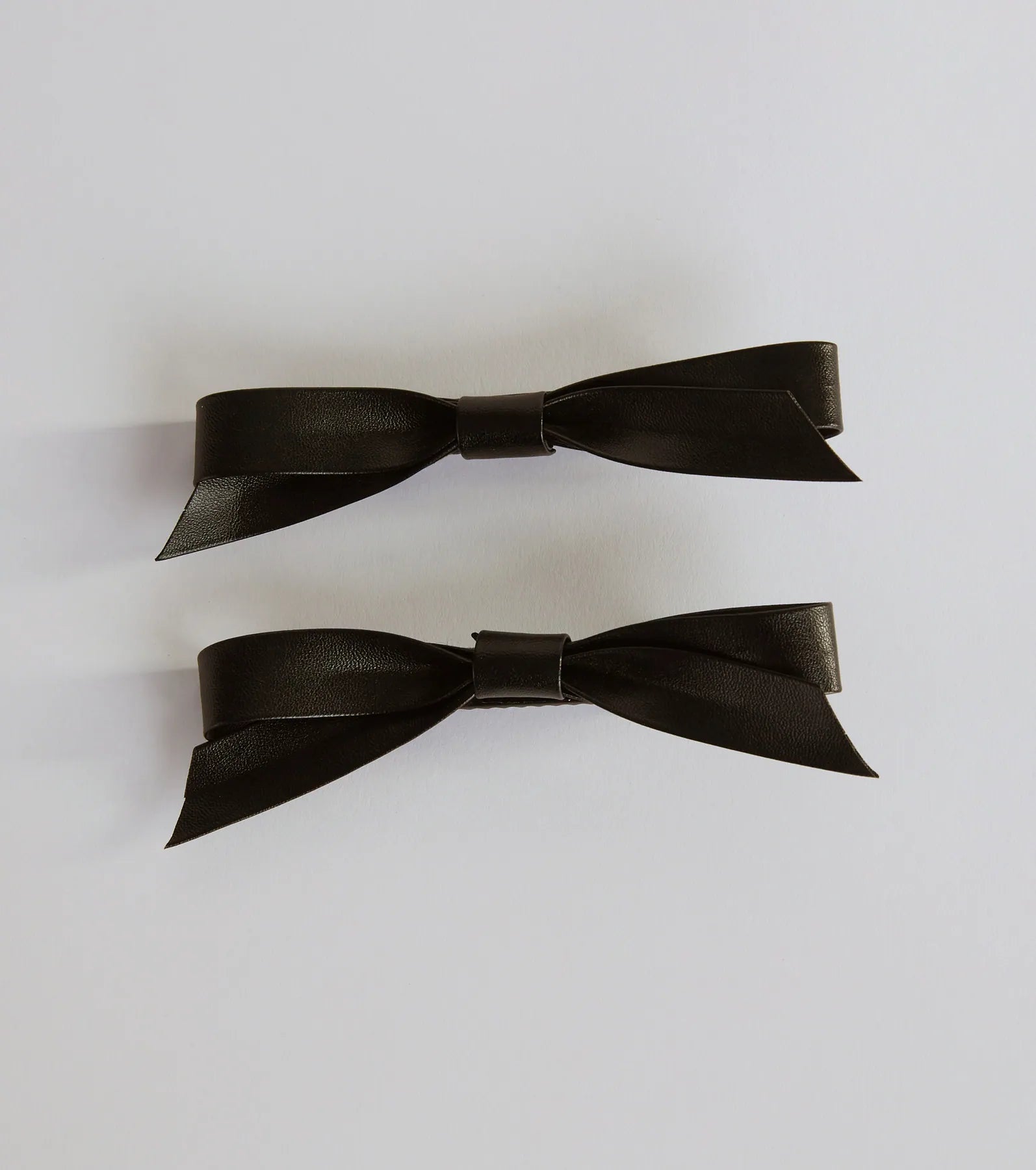 Premium Faux Leather Bow Barrettes Set - Ultimate Hair Accessory