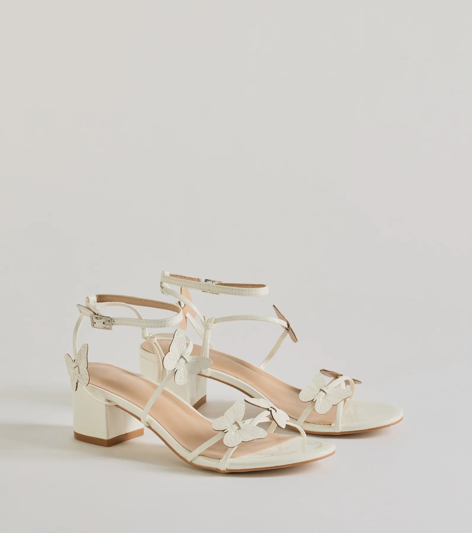 Ultimate Butterfly Chic Heels - Patent Block Heels for Every Occasion