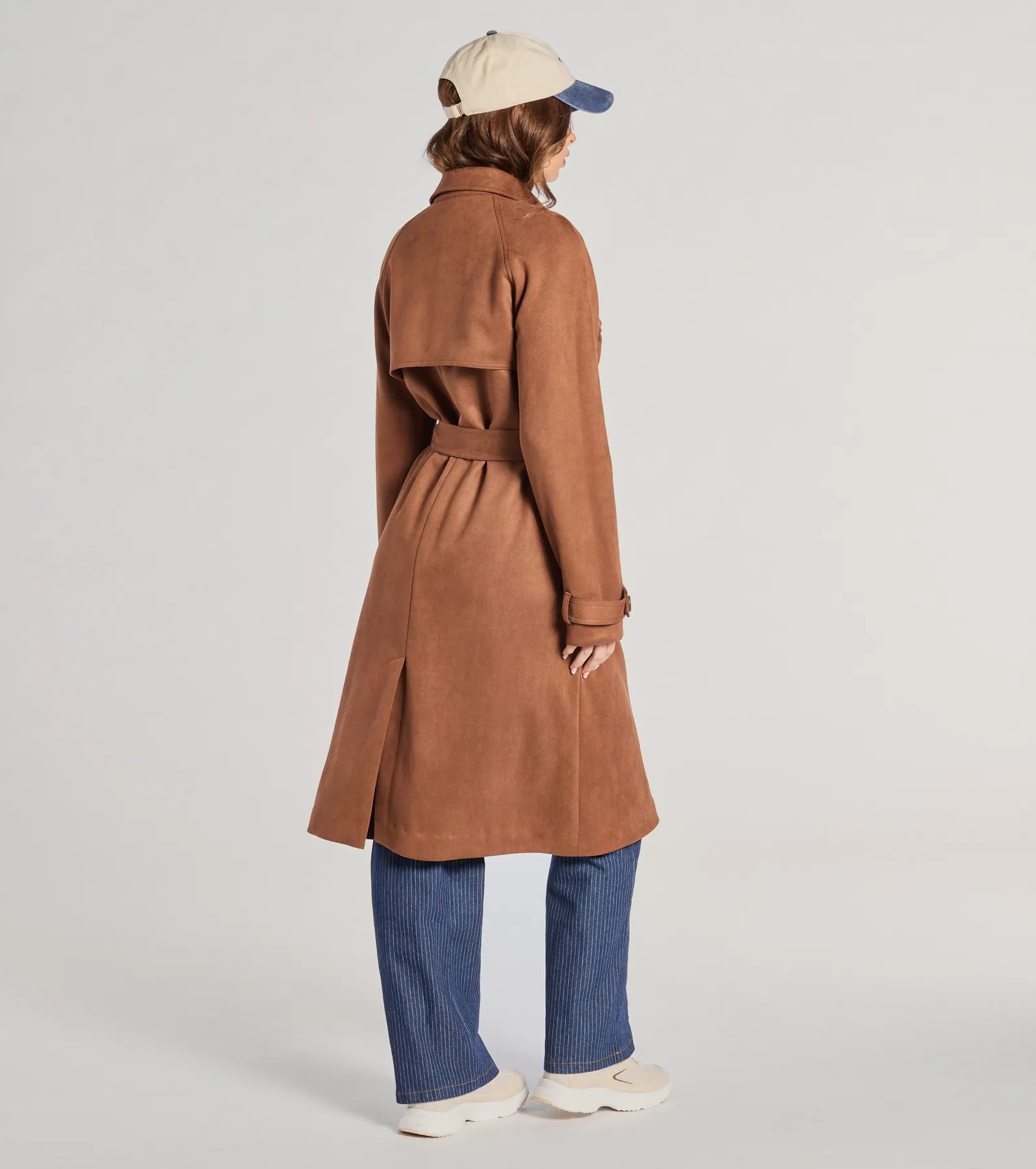 Premium City Chic Faux Suede Trench Coat - Ultimate Style Upgrade