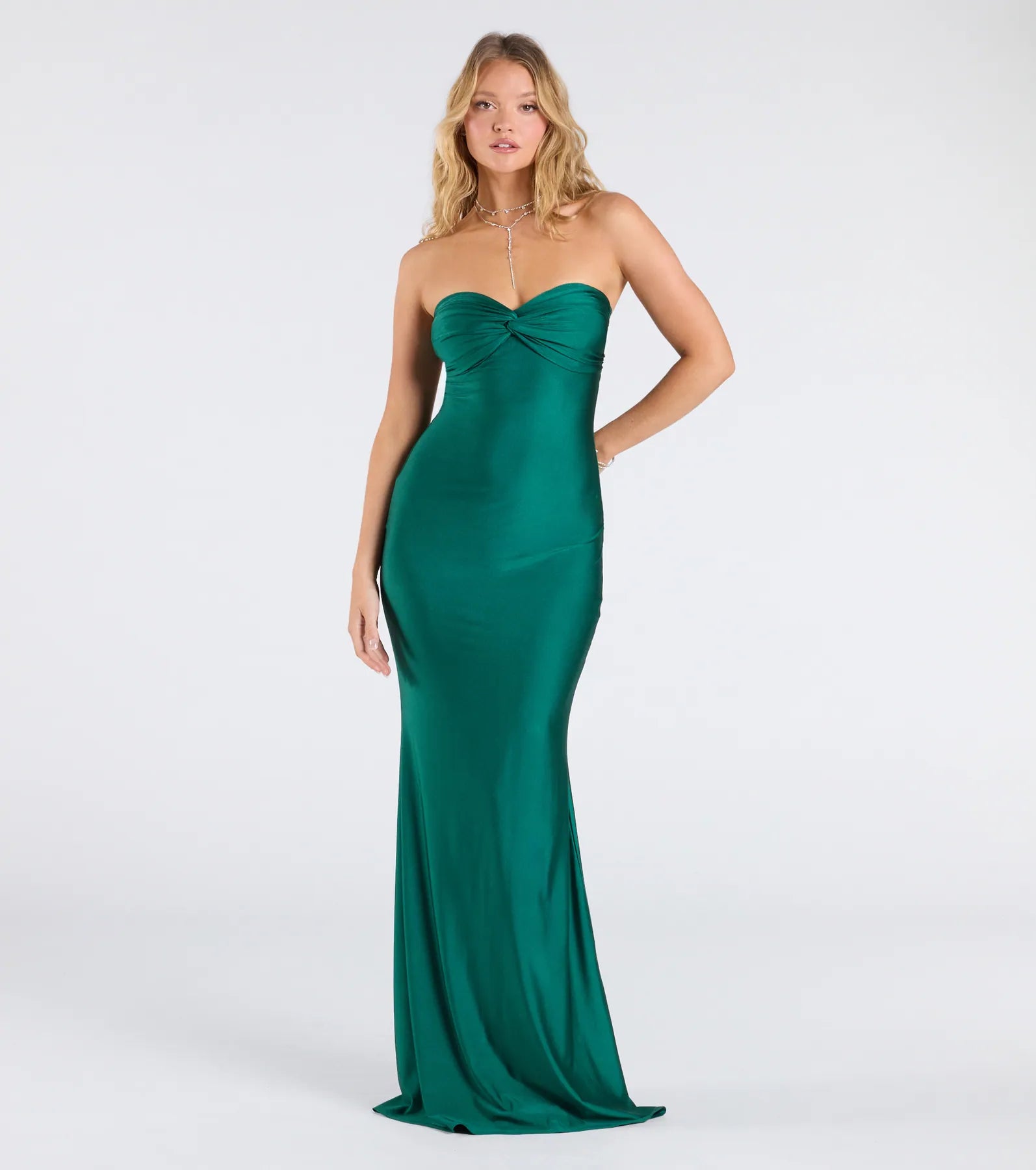 Ultimate Kimberly Strapless Tie-Back Mermaid Evening Gown