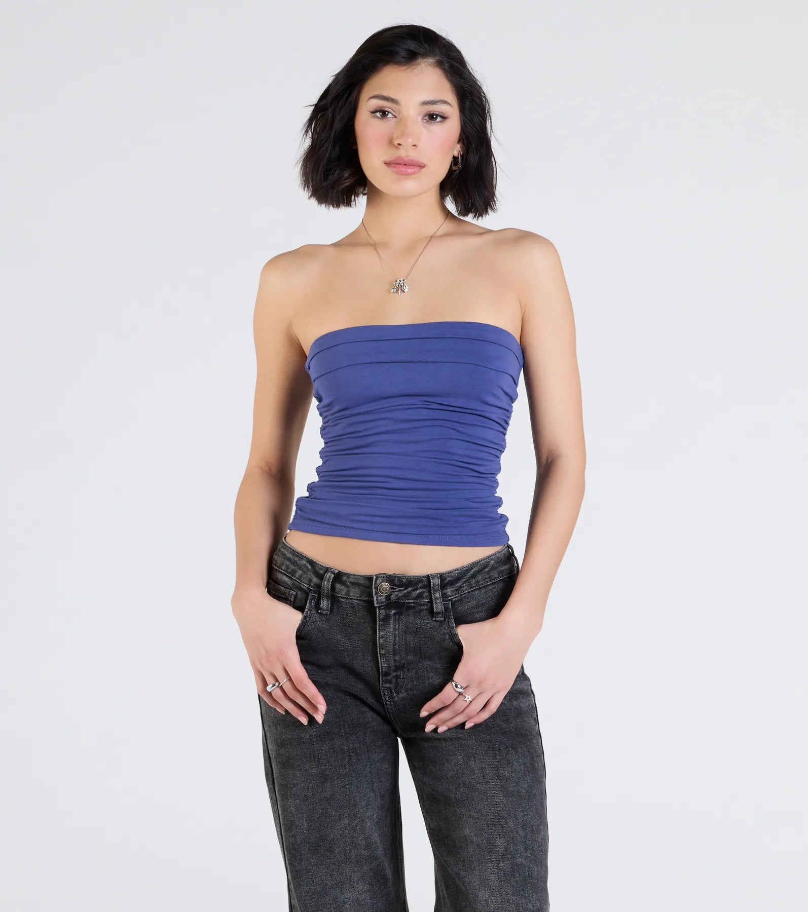 Ultimate Ruched Knit Tube Top - Flattering & Trendy