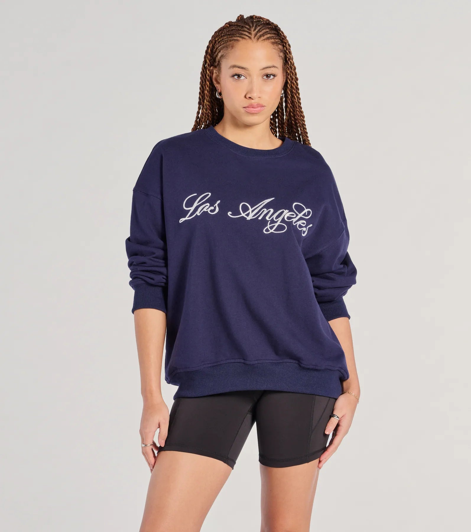 Premium Los Angeles Embroidered Oversized Sweatshirt - Ultimate Comfort