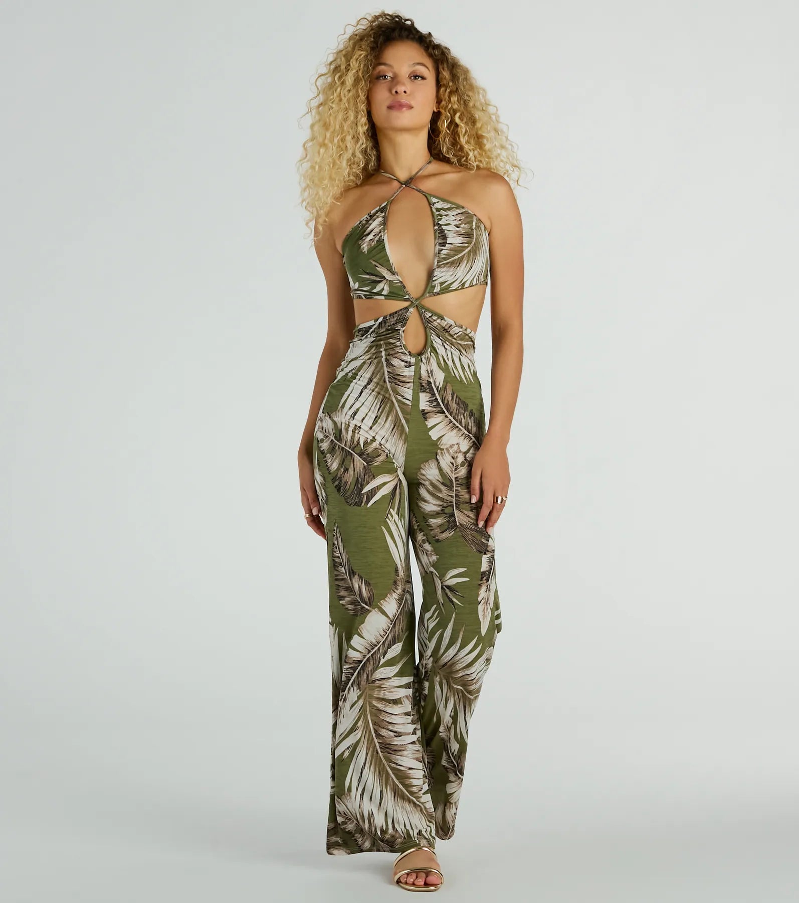 Ultimate Tropical Paradise Cutout Jumpsuit - Premium Vacation Essential