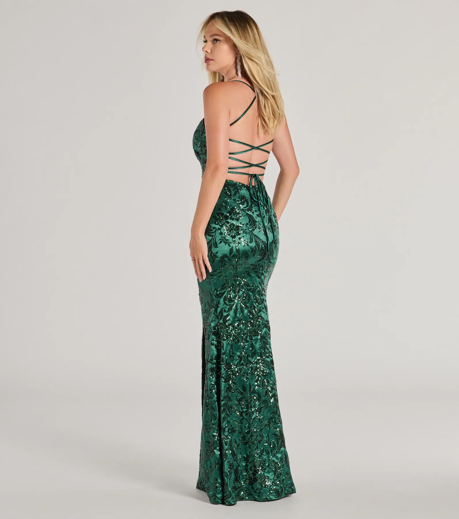 Marisol Ultimate Sequin Satin Evening Gown