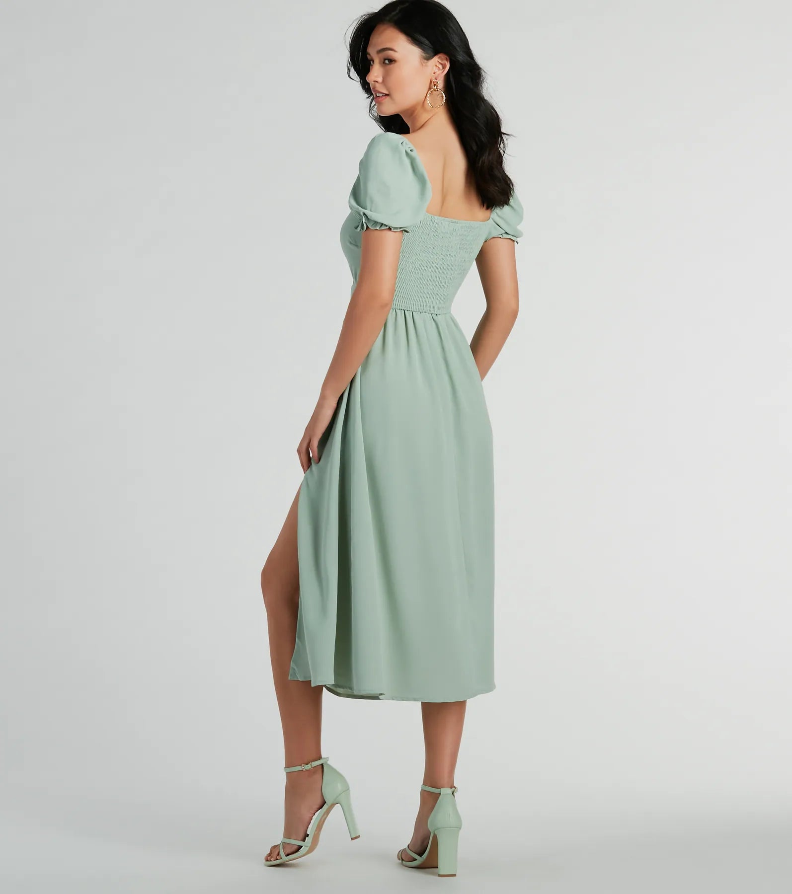 Ultimate Chiffon Sweetheart Midi Dress - Adorable & Elegant