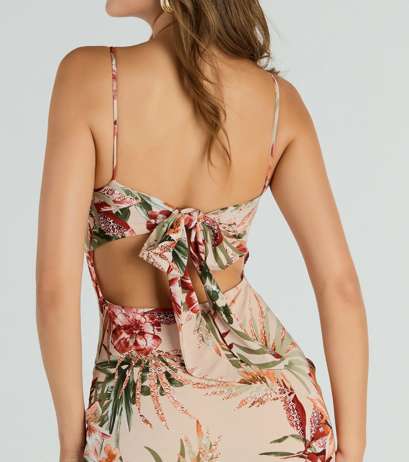 Ultimate Tropical Escape V-Neck Midi Dress