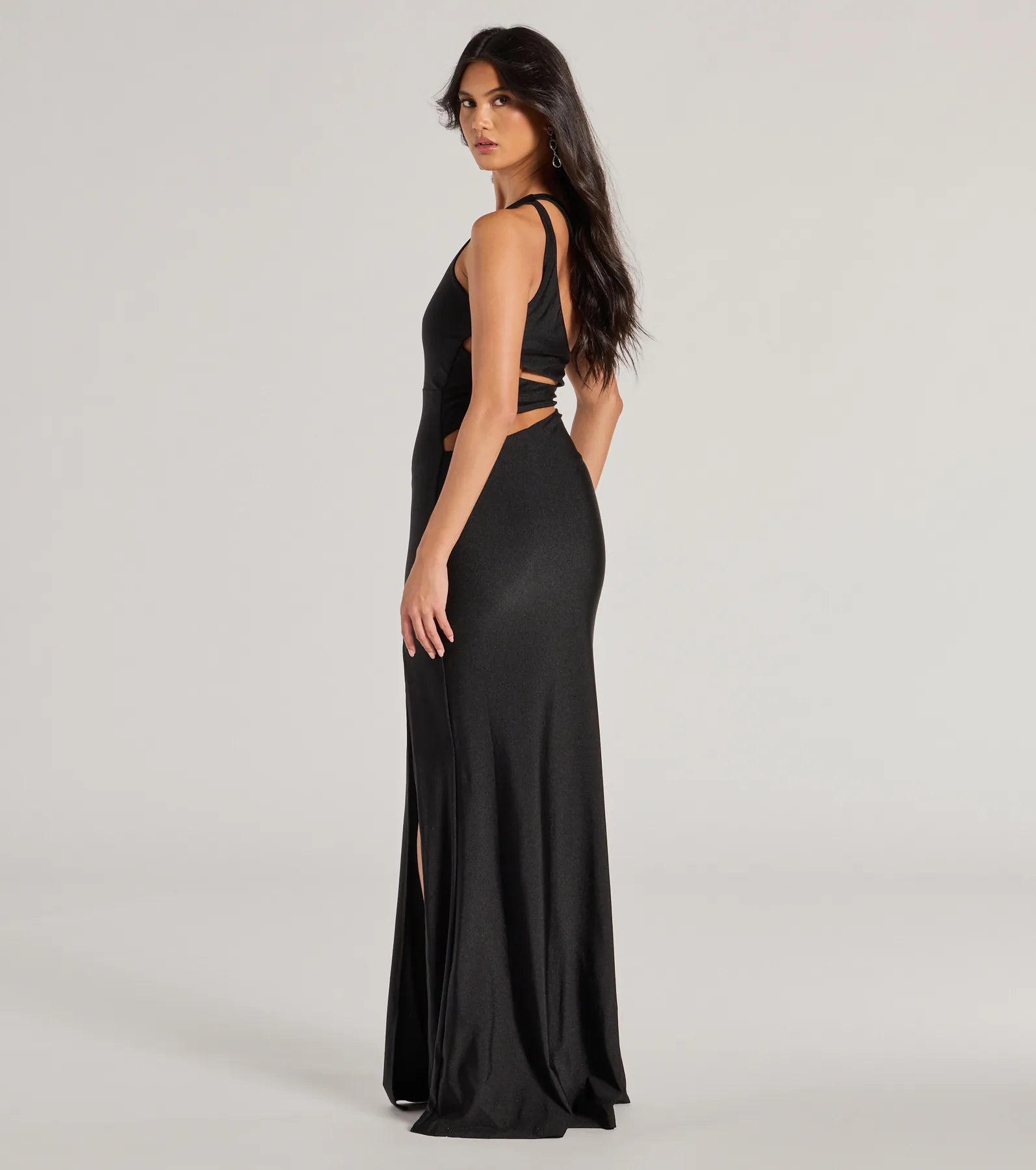 Premium Sutton One-Shoulder Strappy Elegant Formal Dress