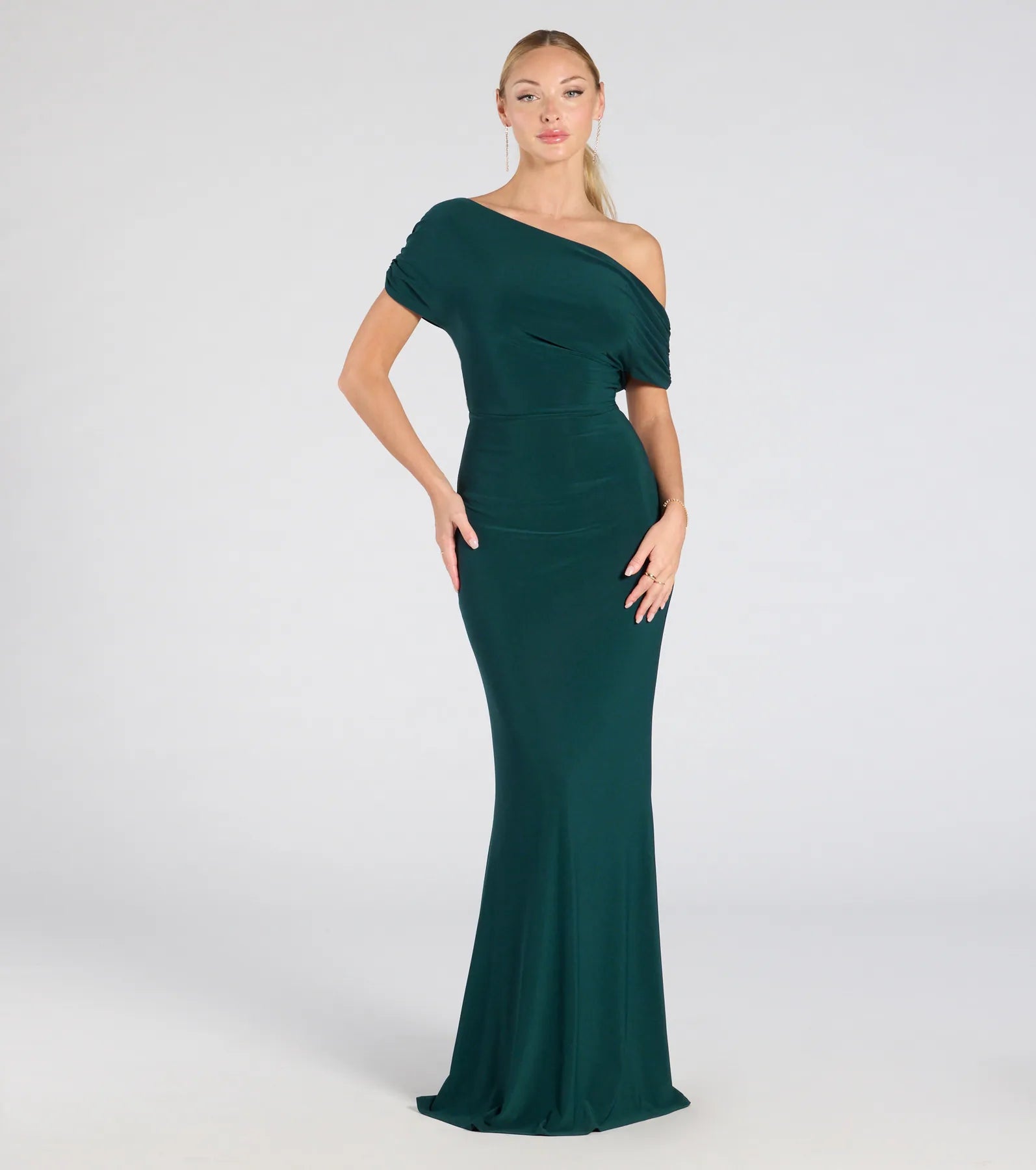 Raven Premium Off-Shoulder Mermaid Evening Gown