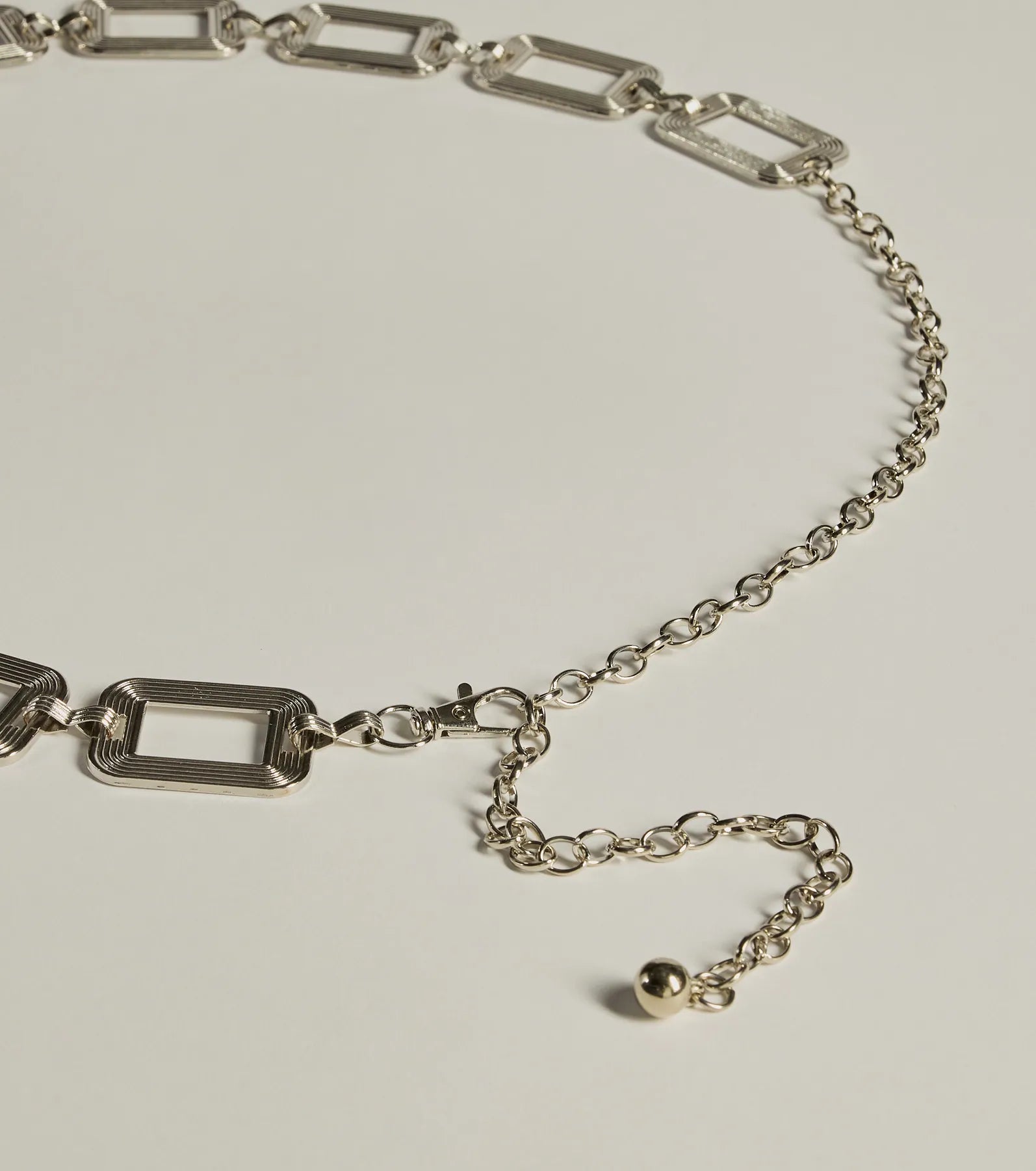 Ultimate Sleek Chain Belt with Textured Accents