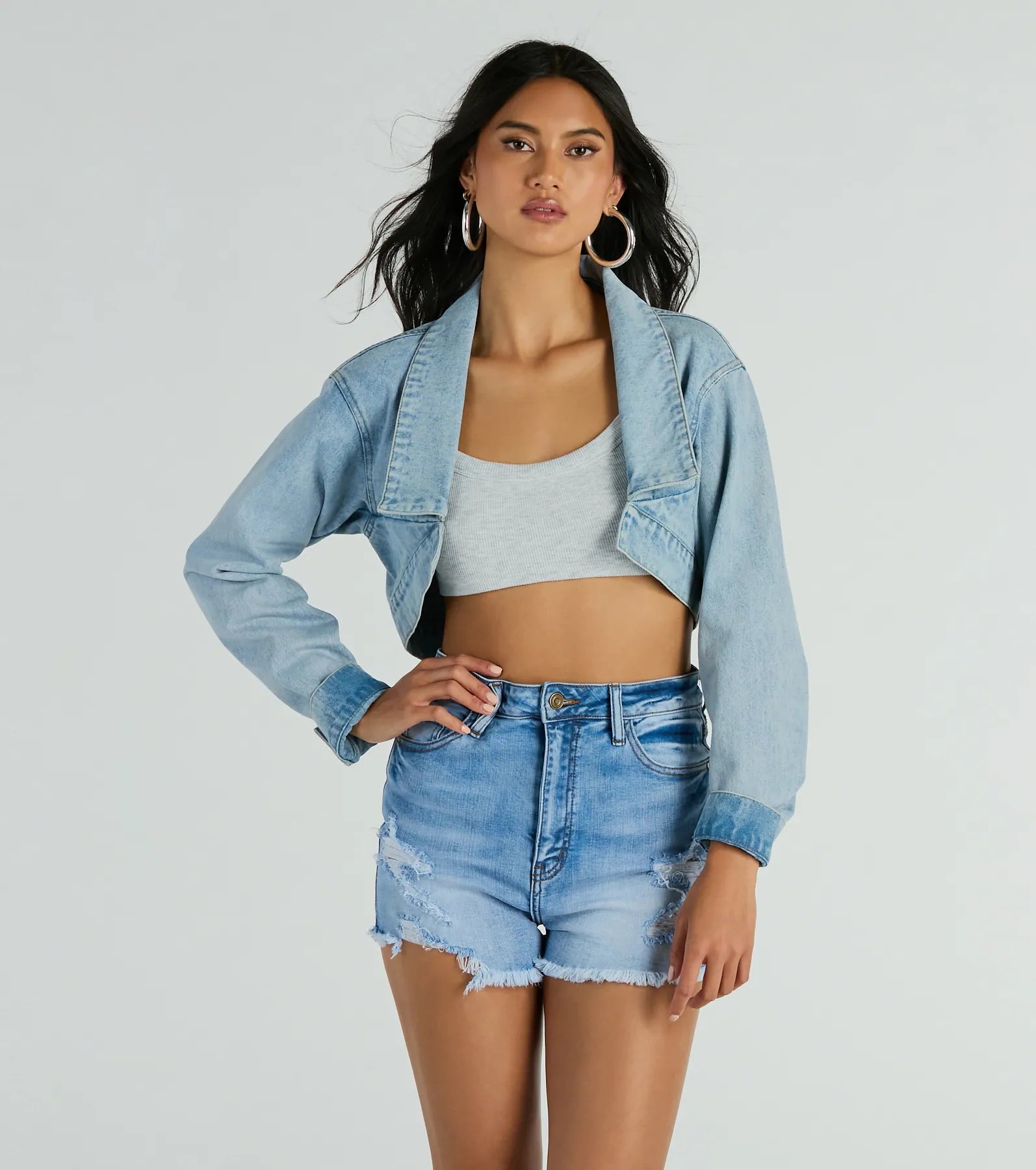 Ultimate Trendsetting Denim Shrug Jacket for Girls