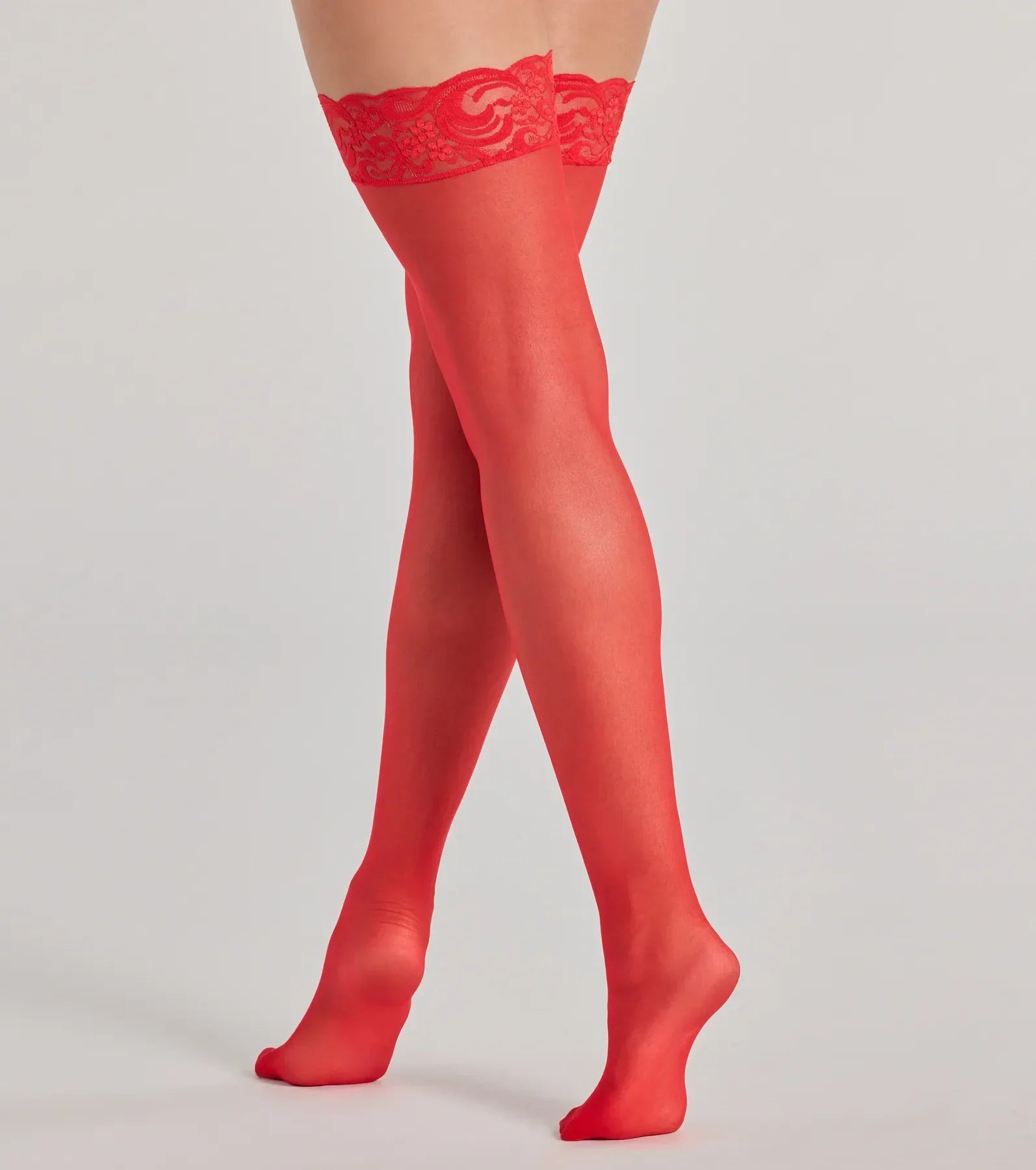 Ultimate Sultry Lace Trim Sheer Stockings