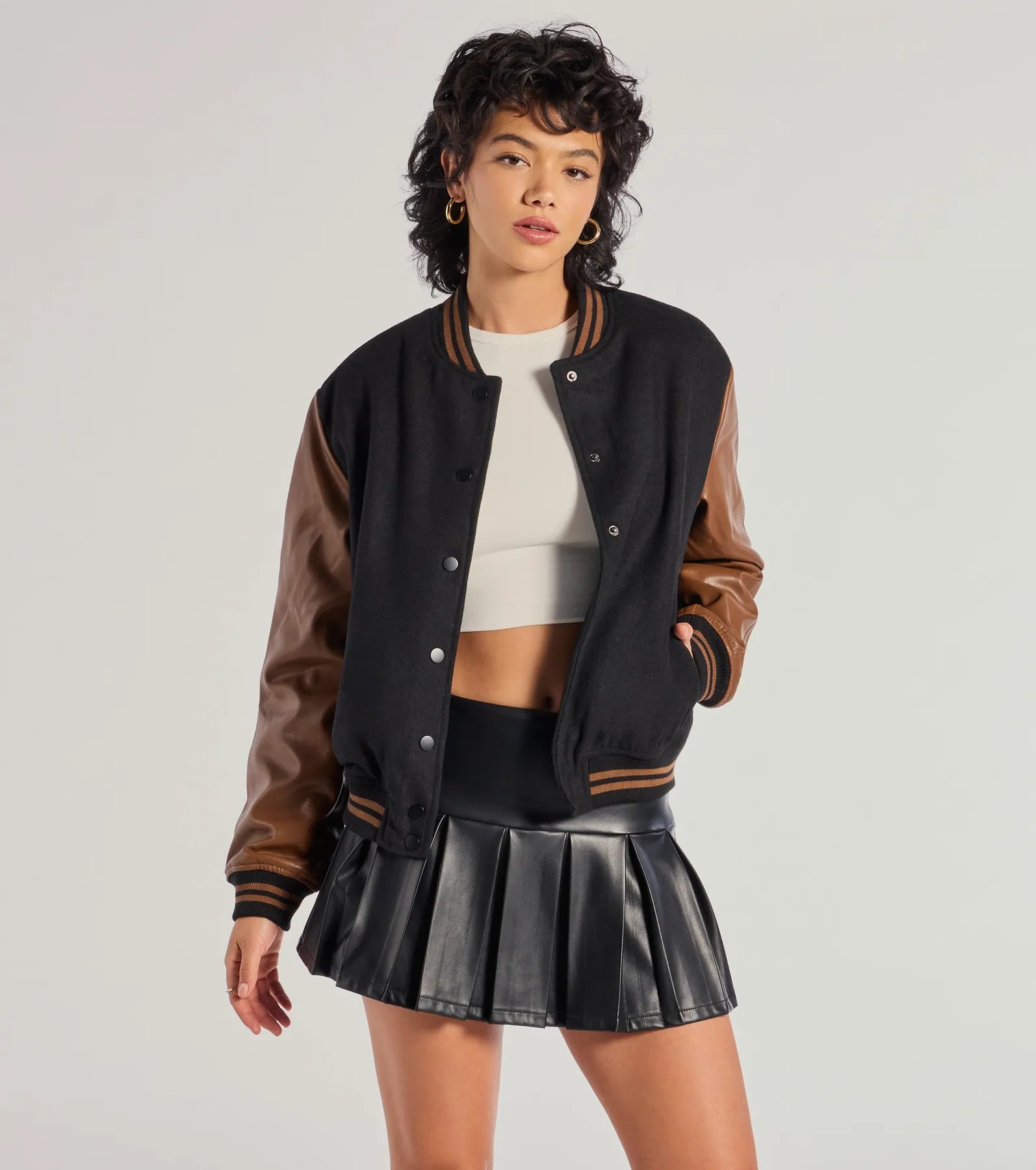 Premium Chic Spirit Faux Wool Varsity Jacket - Ultimate Style Upgrade