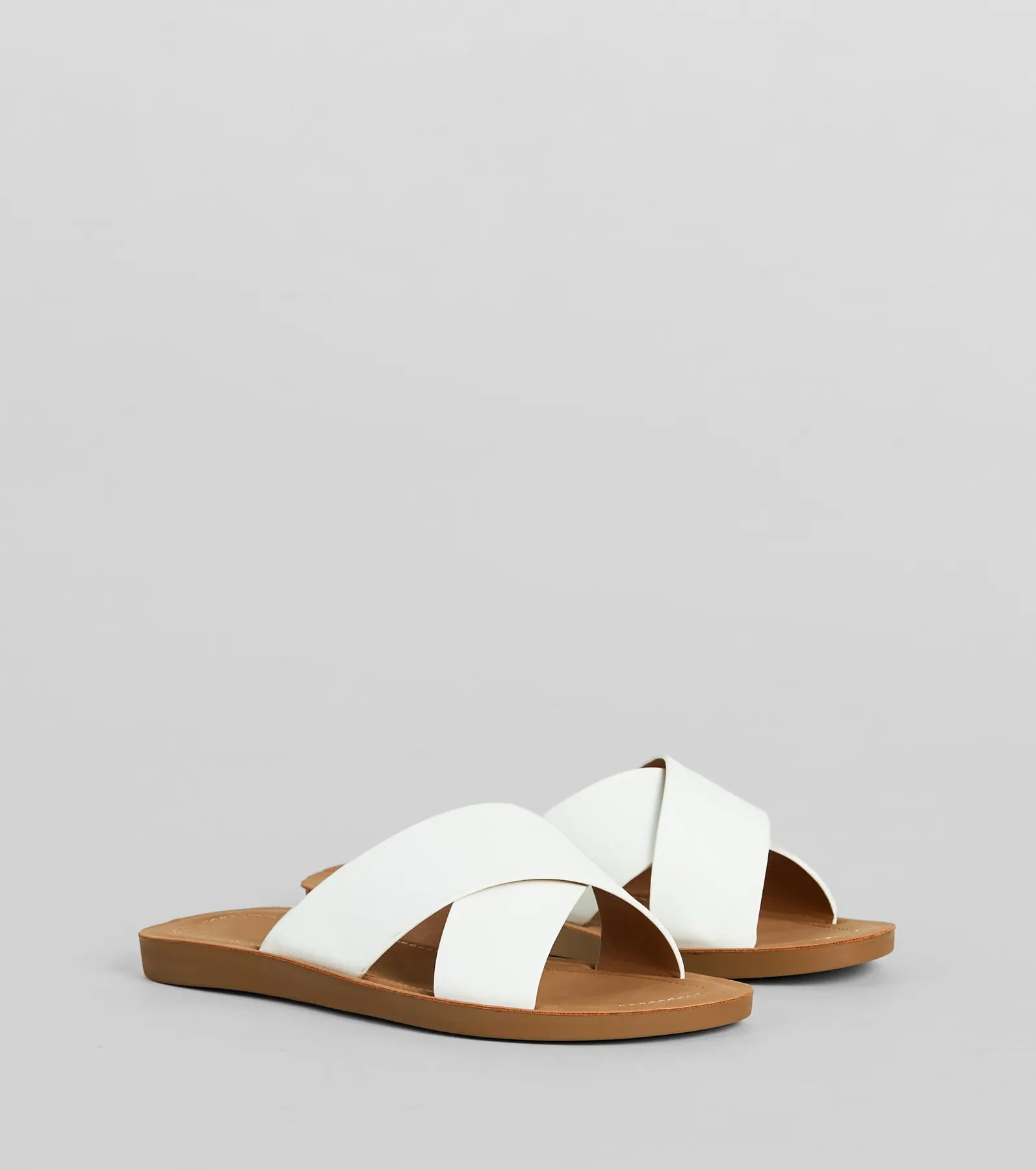 Premium Criss Cross Faux Leather Flat Sandals - Ultimate Comfort & Style