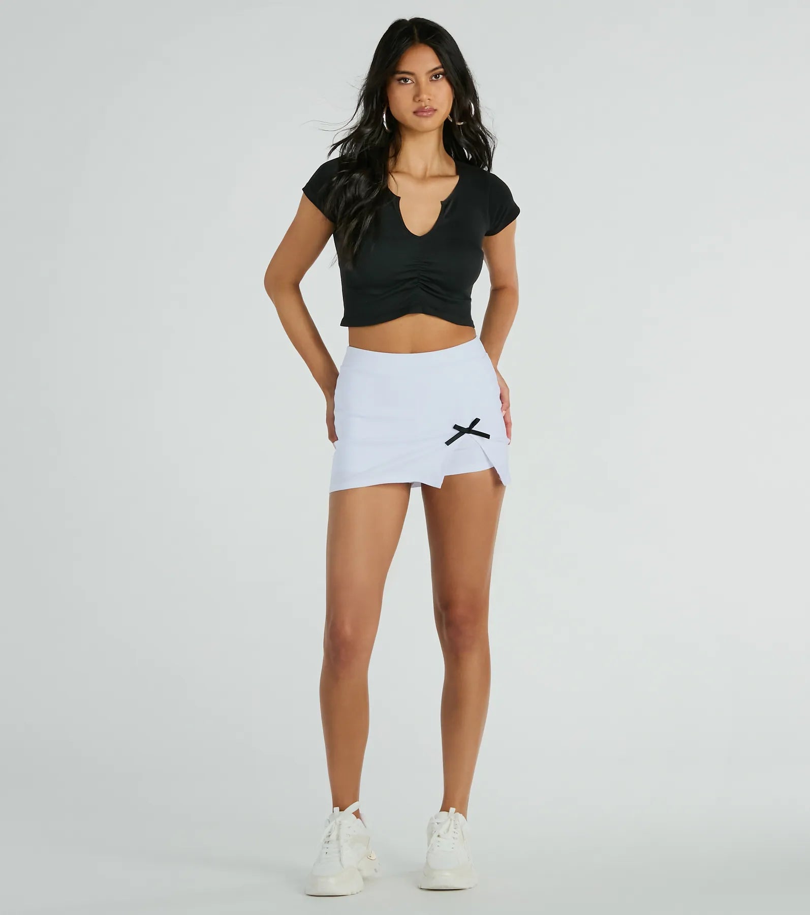 Ultimate Soft V-Neck Ruched Crop Top - Upgrade Your Style