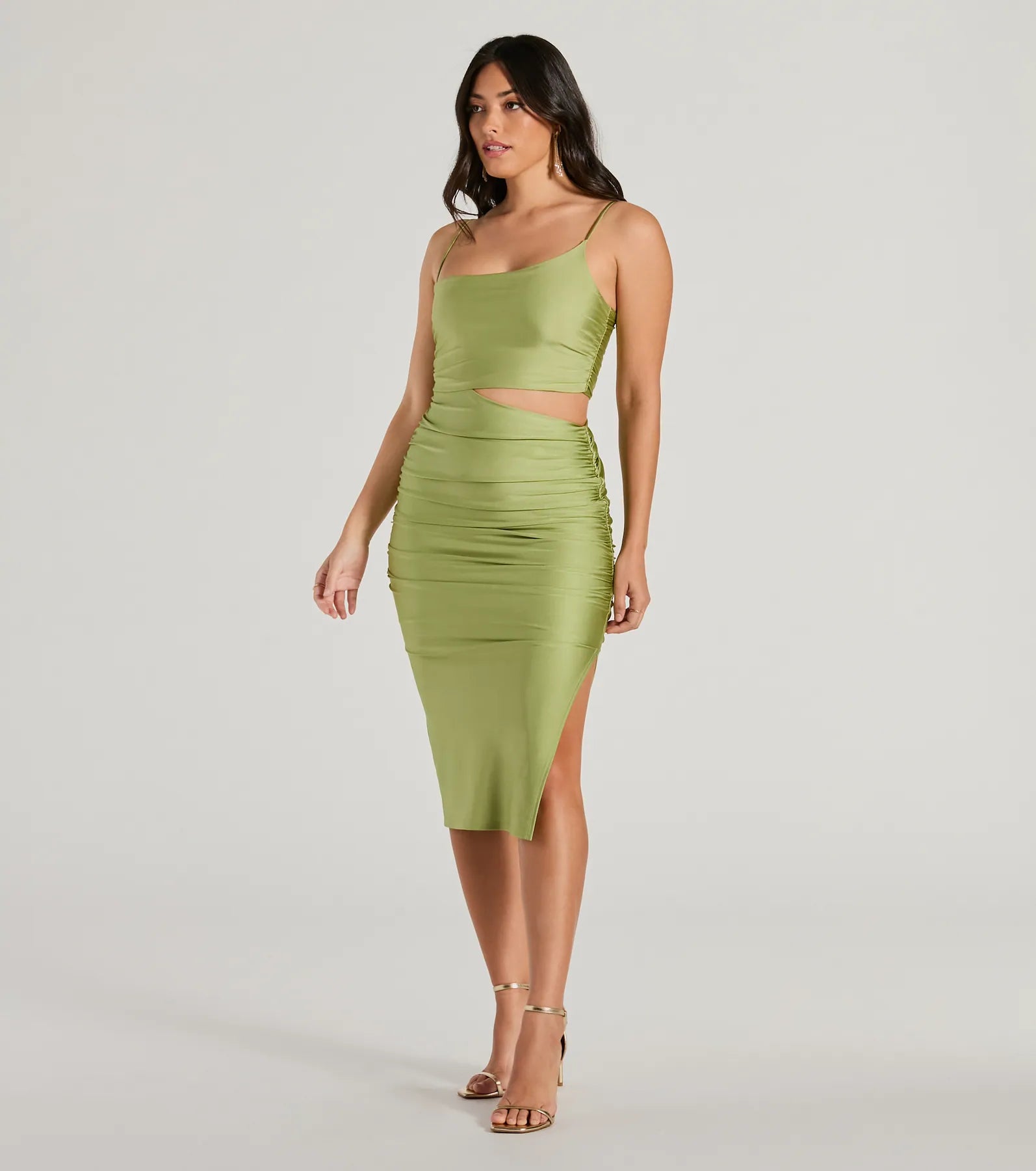 Ultimate Satin Cutout Bodycon Dress – Elegant & Playful