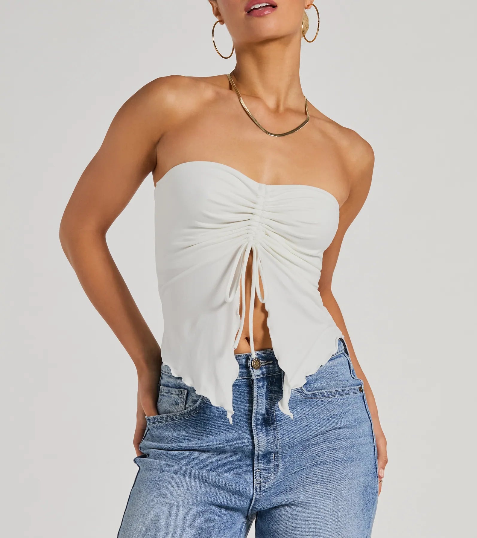 Ultimate Strapless Sweetheart Crop Top - Hit The City