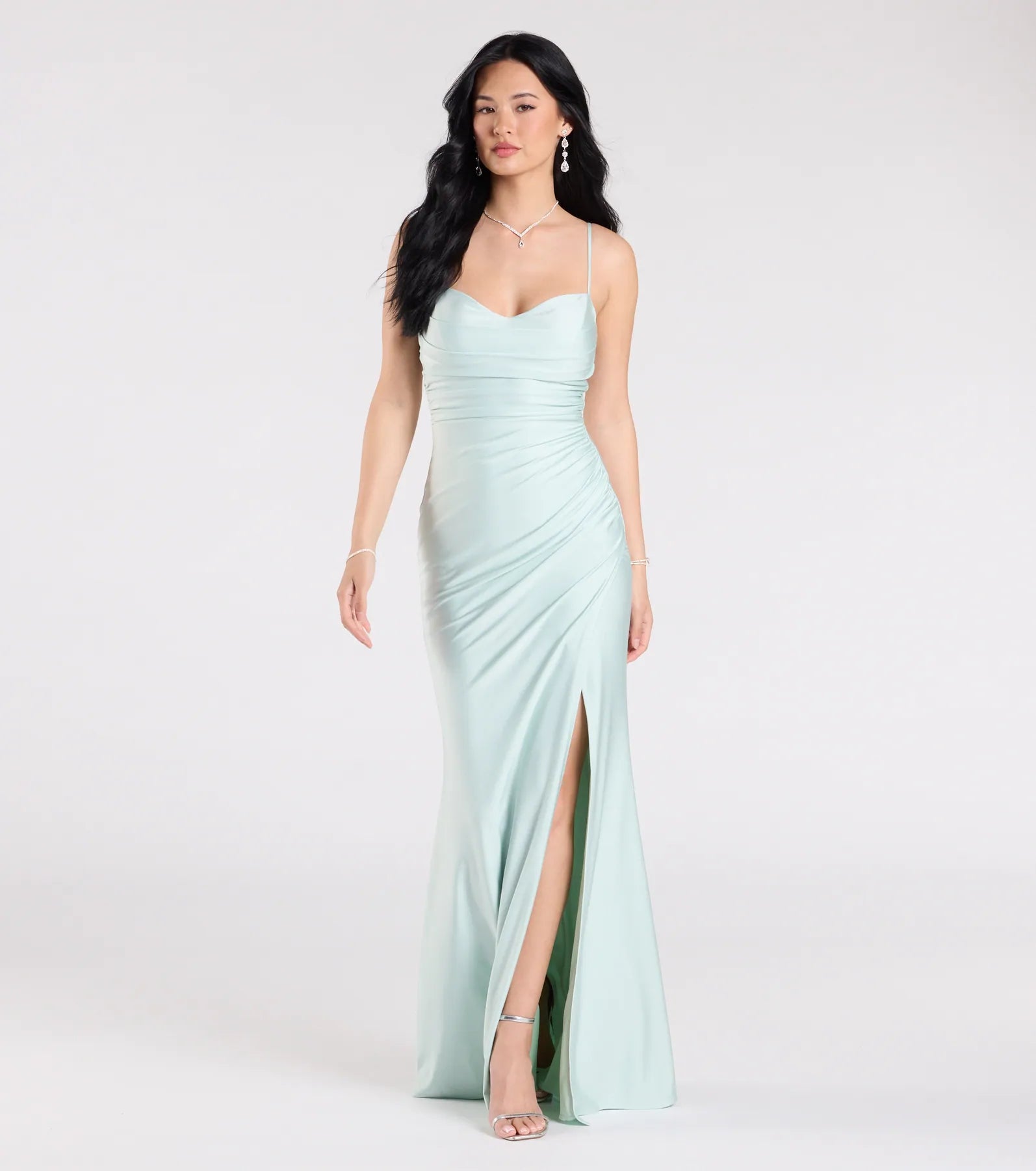 Ultimate Marcie Cowl Neck Mermaid Gown - Premium Formal Dress