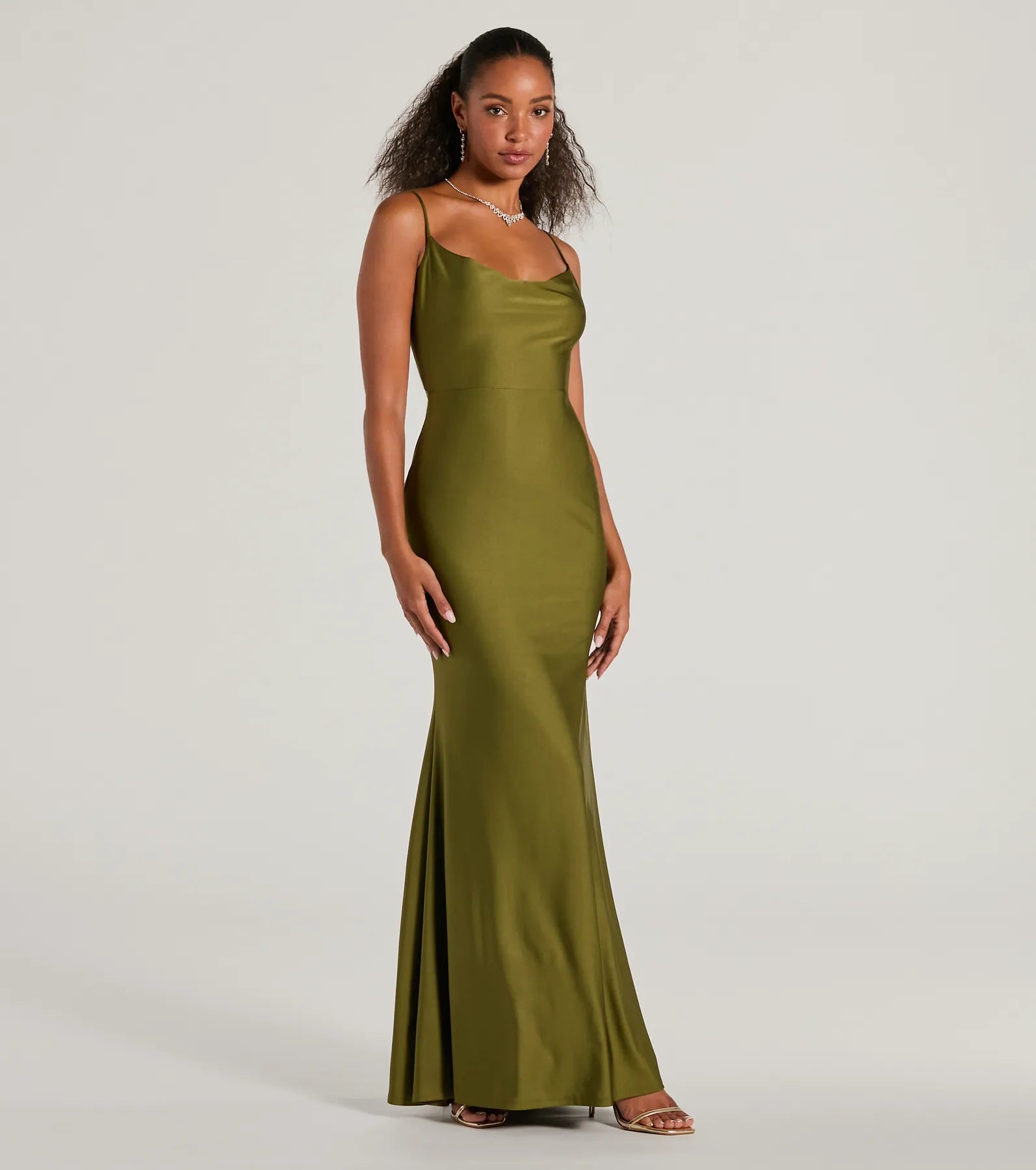 Elegant Virginia Tie-Back Mermaid Evening Gown