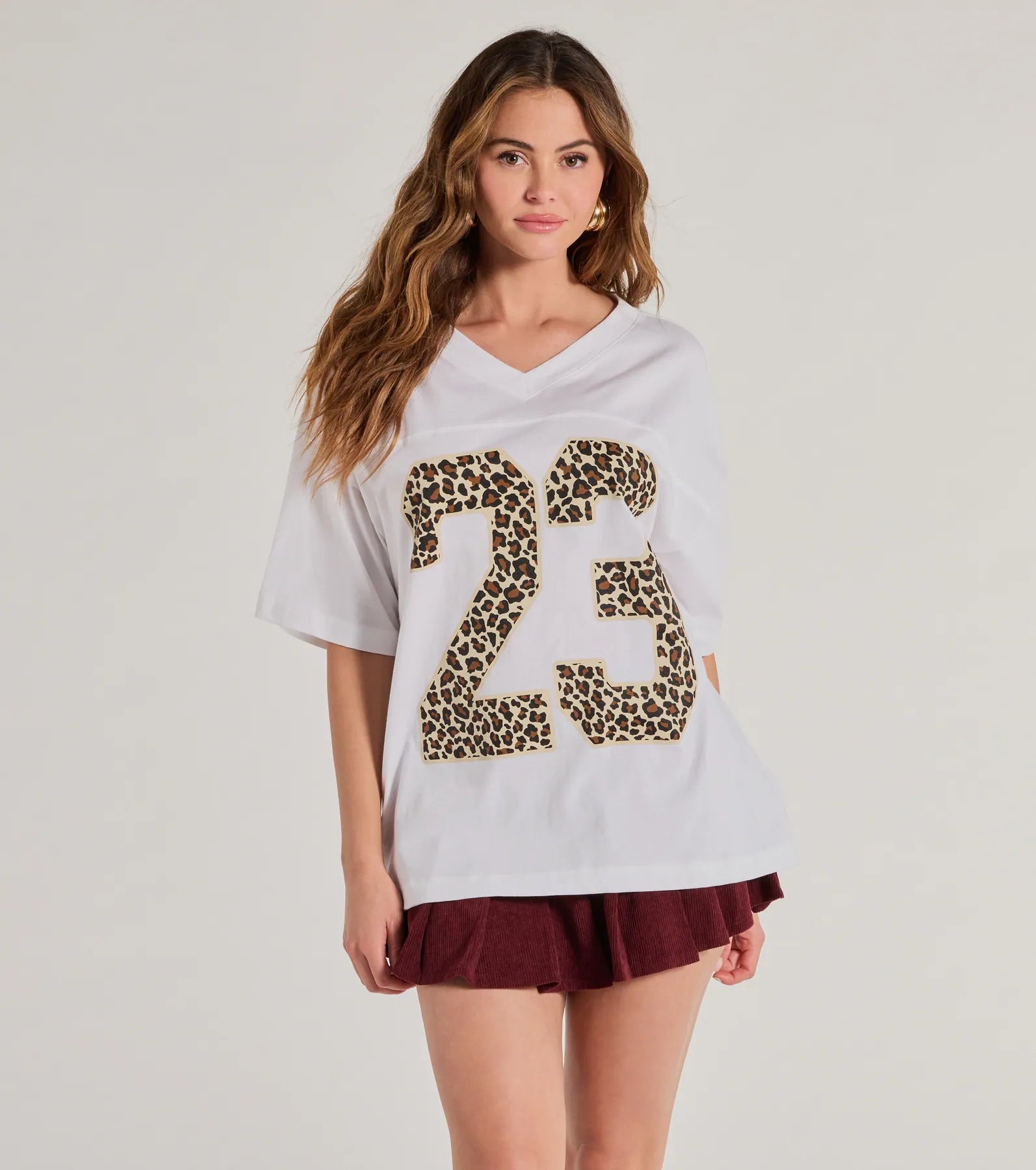 Ultimate '23 Leopard Print Oversized Graphic Tee