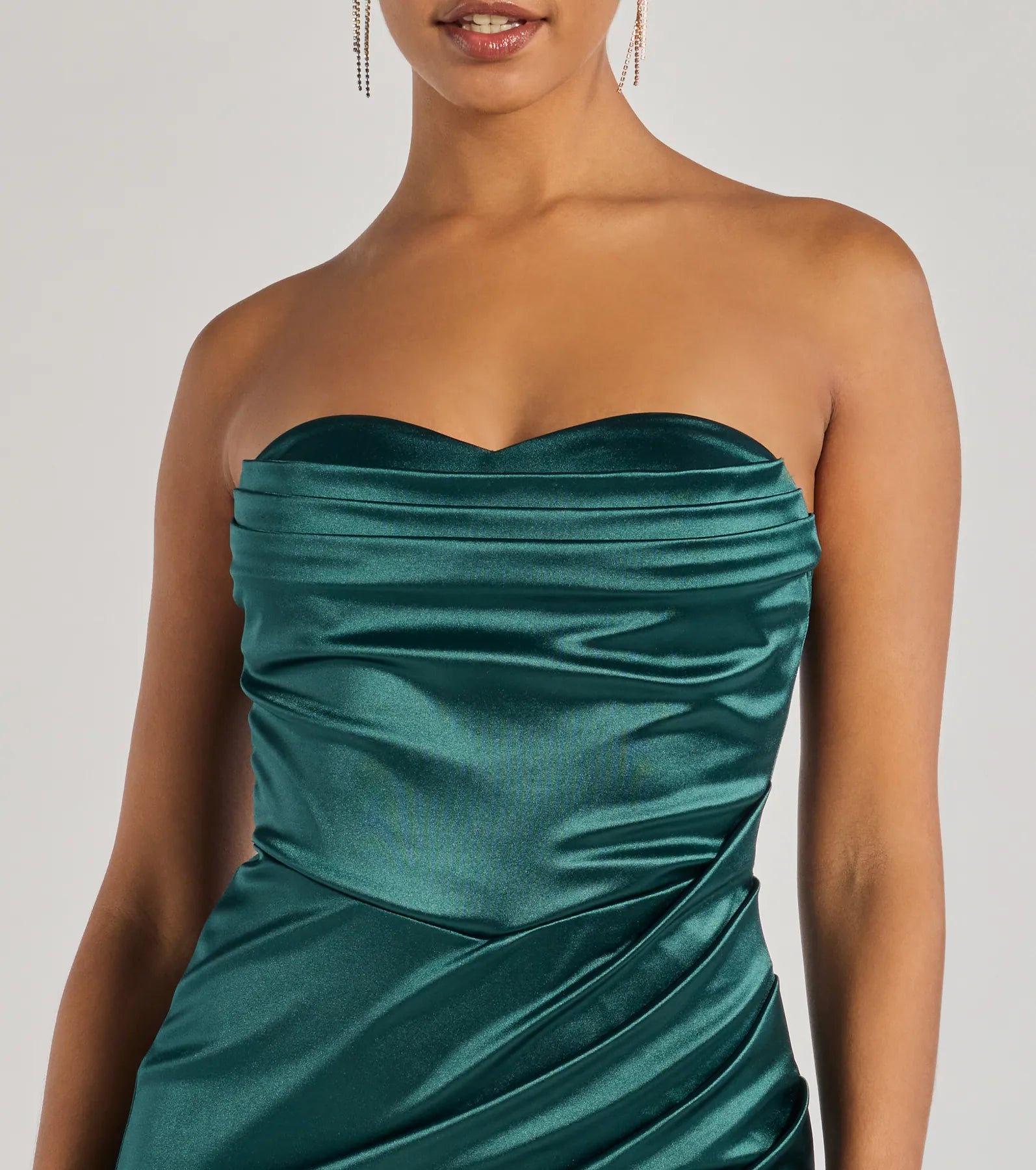 Premium Kaleen Sleeveless Satin Wrap Midi Dress - Elegant Evening Wear