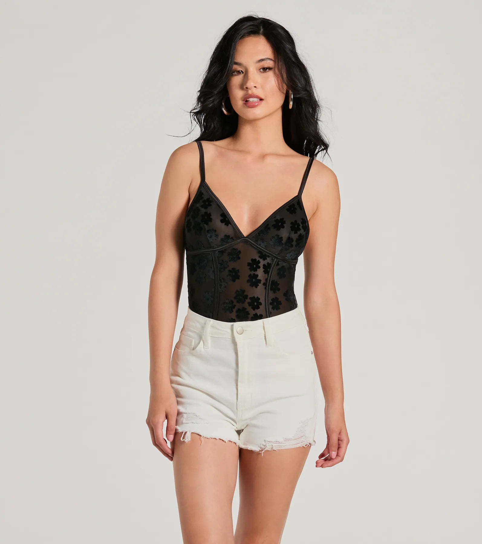 Ultimate Allure V-Neck Sheer Mesh Bodysuit