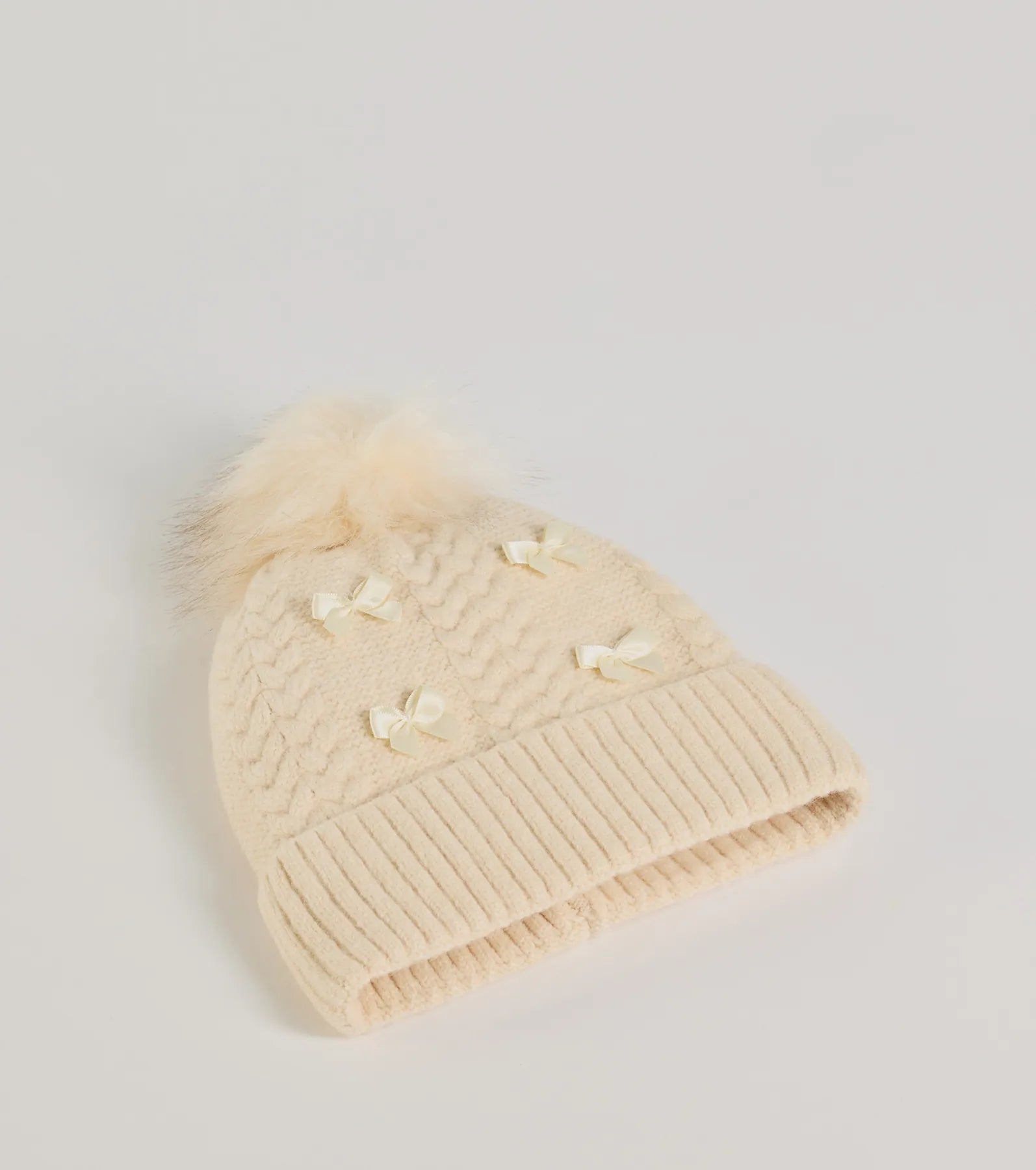 Premium Stay Toasty Bow & Pom Knit Beanie - Ultimate Winter Comfort