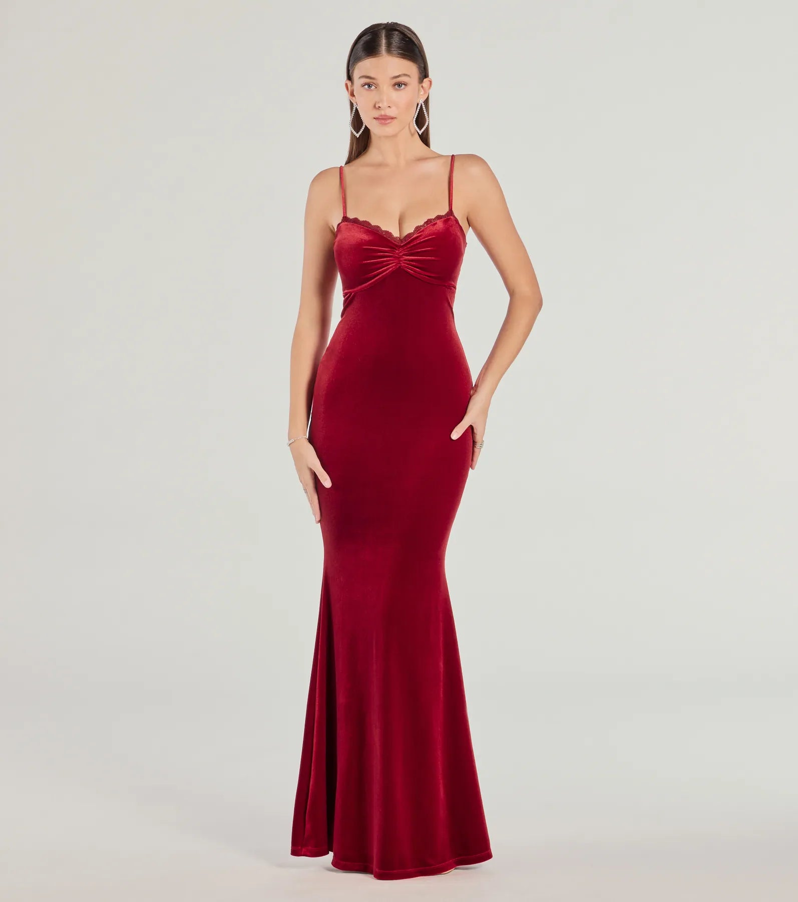 Premium Katie Open Back Mermaid Velvet Formal Dress - Ultimate Elegance