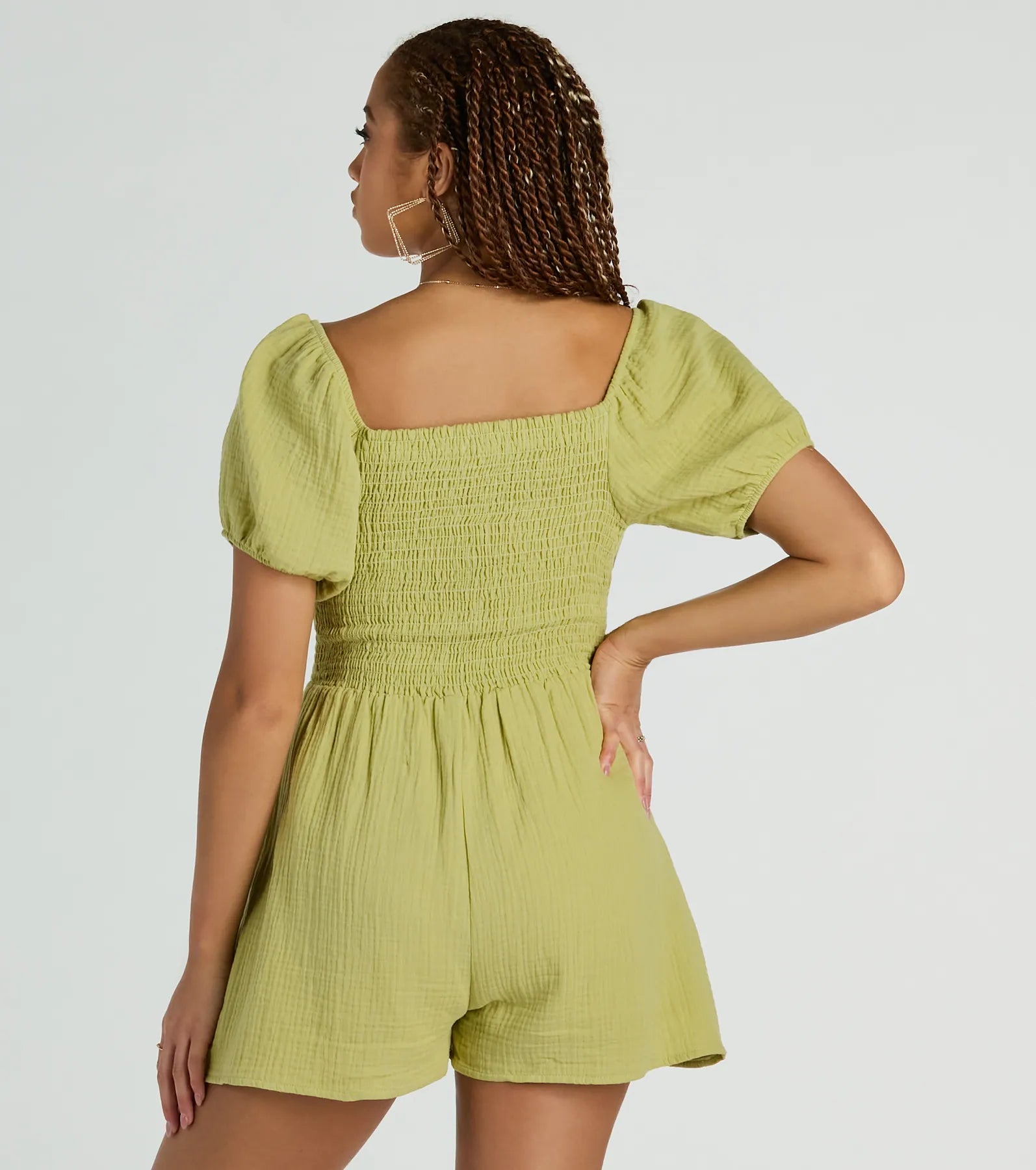 Ultimate Spring Bliss Puff Sleeve Smocked Romper