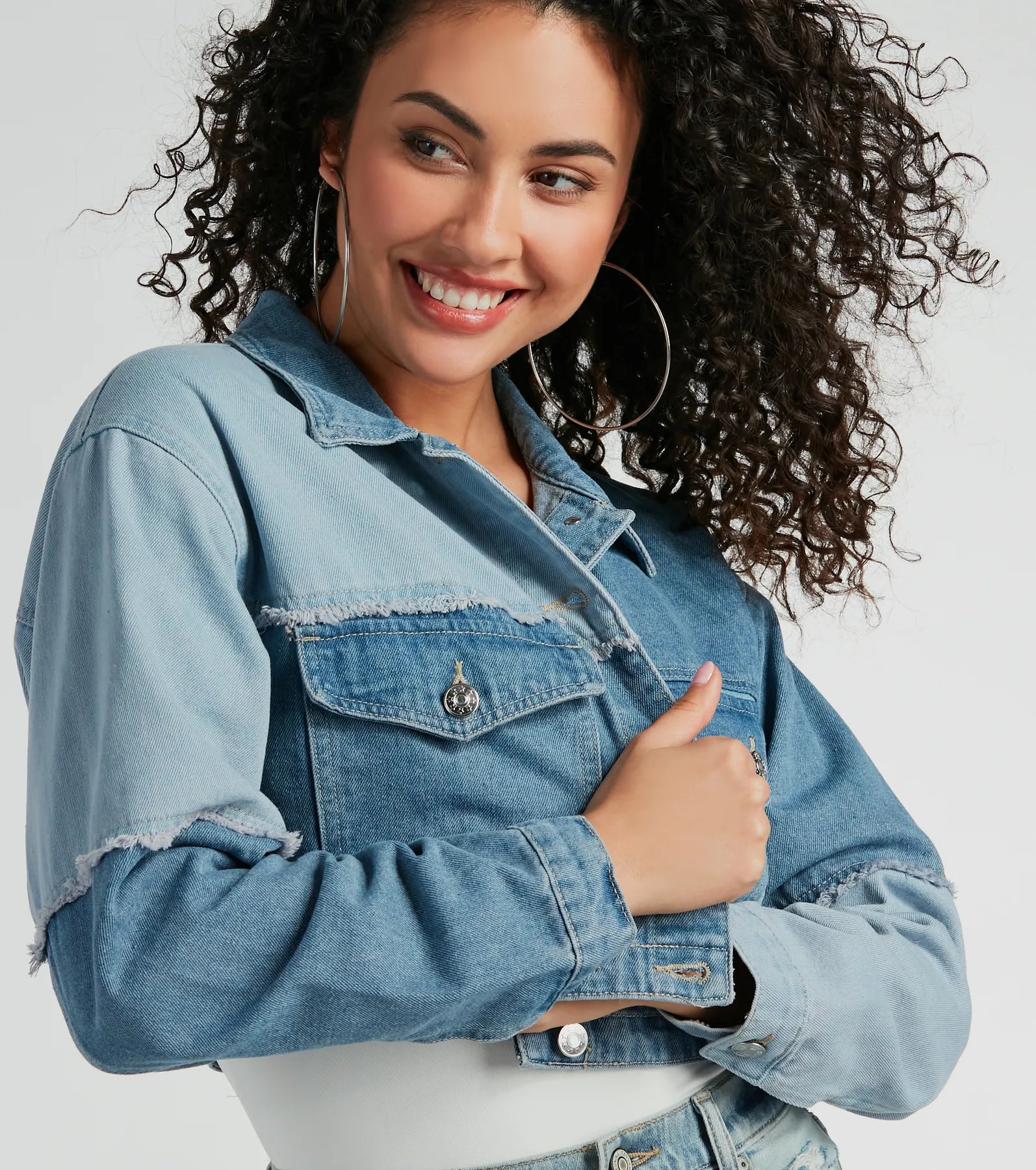 Ultimate Trendsetter Patchwork Cropped Denim Jacket