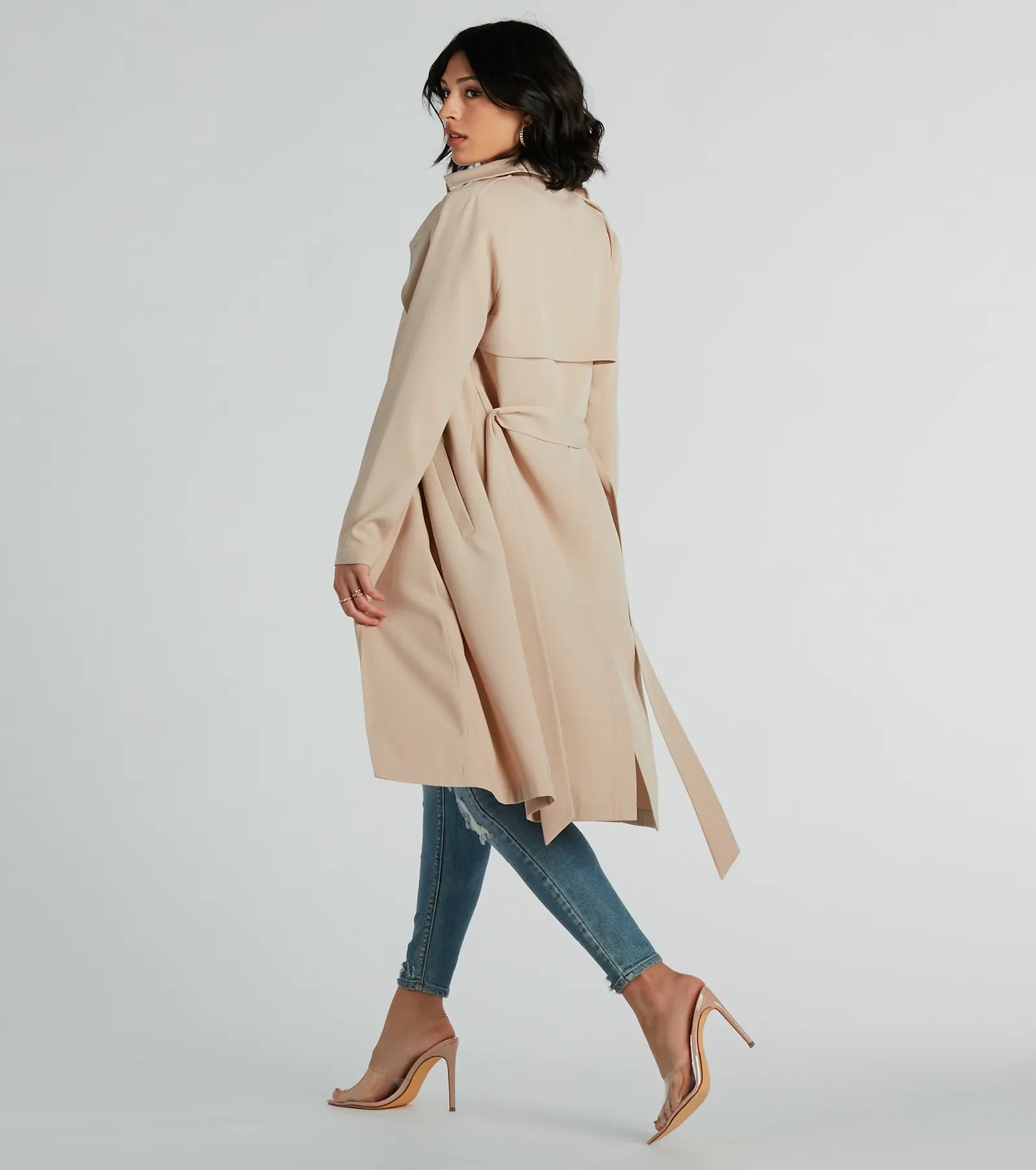 Ultimate Statement Tie-Waist Trench Coat