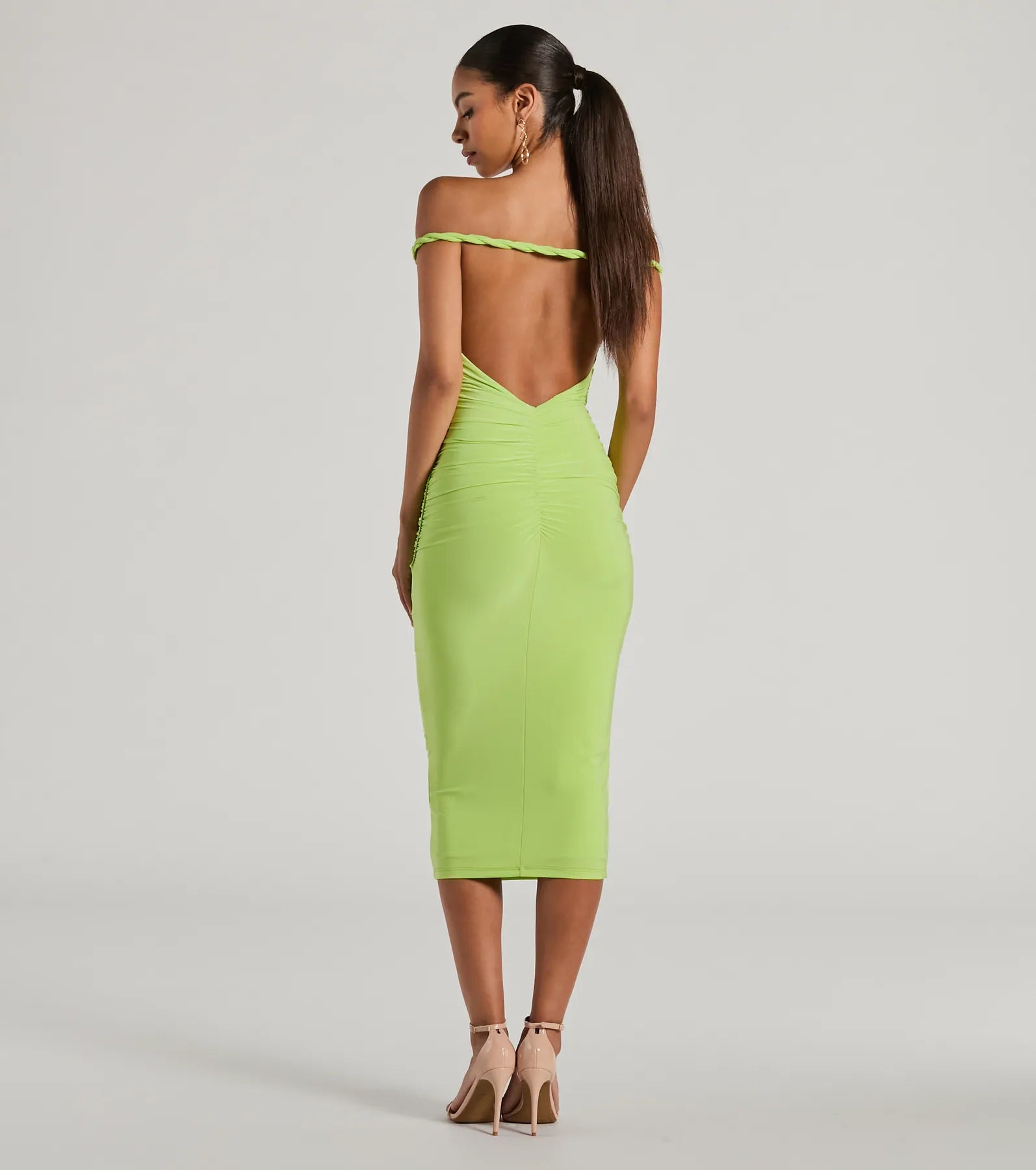 Ultimate Convertible Bodycon Midi Dress - Versatile & Stylish