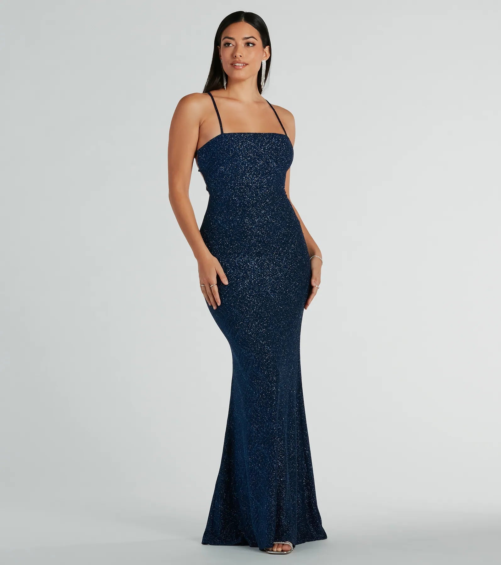 Premium Daisia Glitter Mermaid Evening Gown