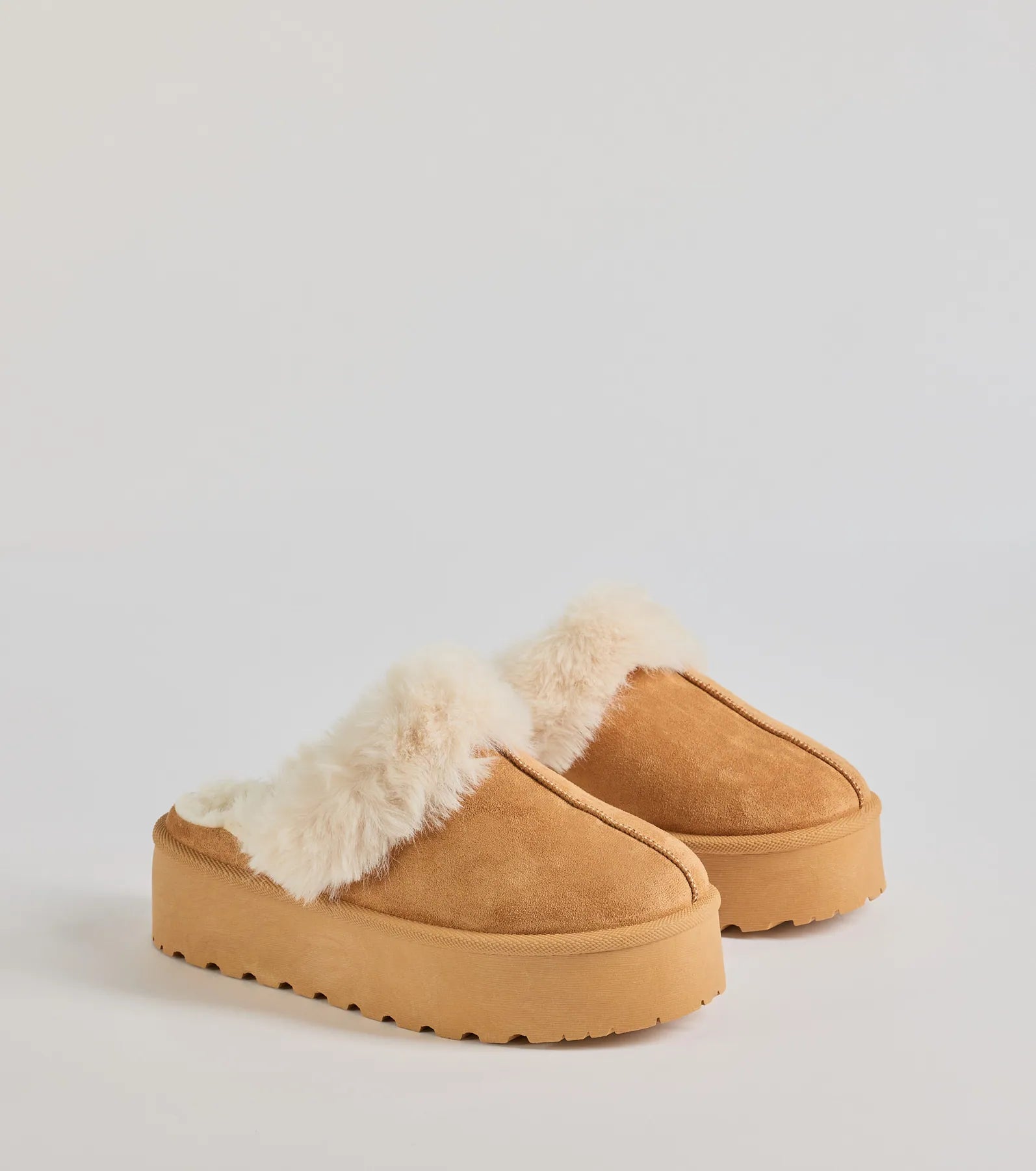 Ultimate Cozy Mode Faux Fur Platform Slippers