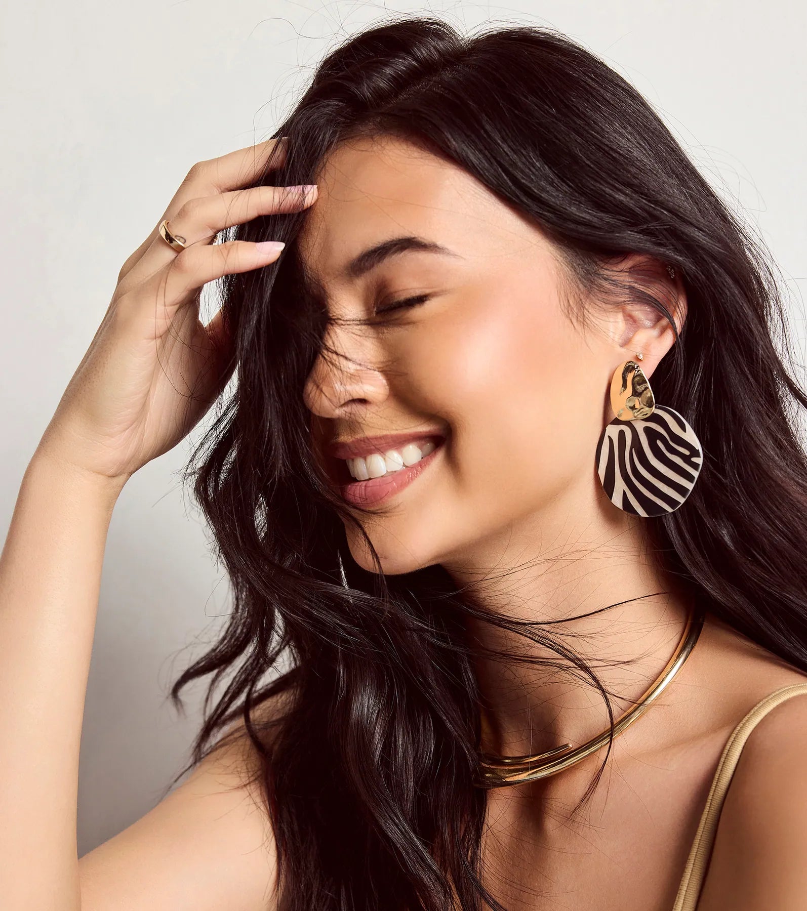 Ultimate Wild Zebra Glam Statement Earrings