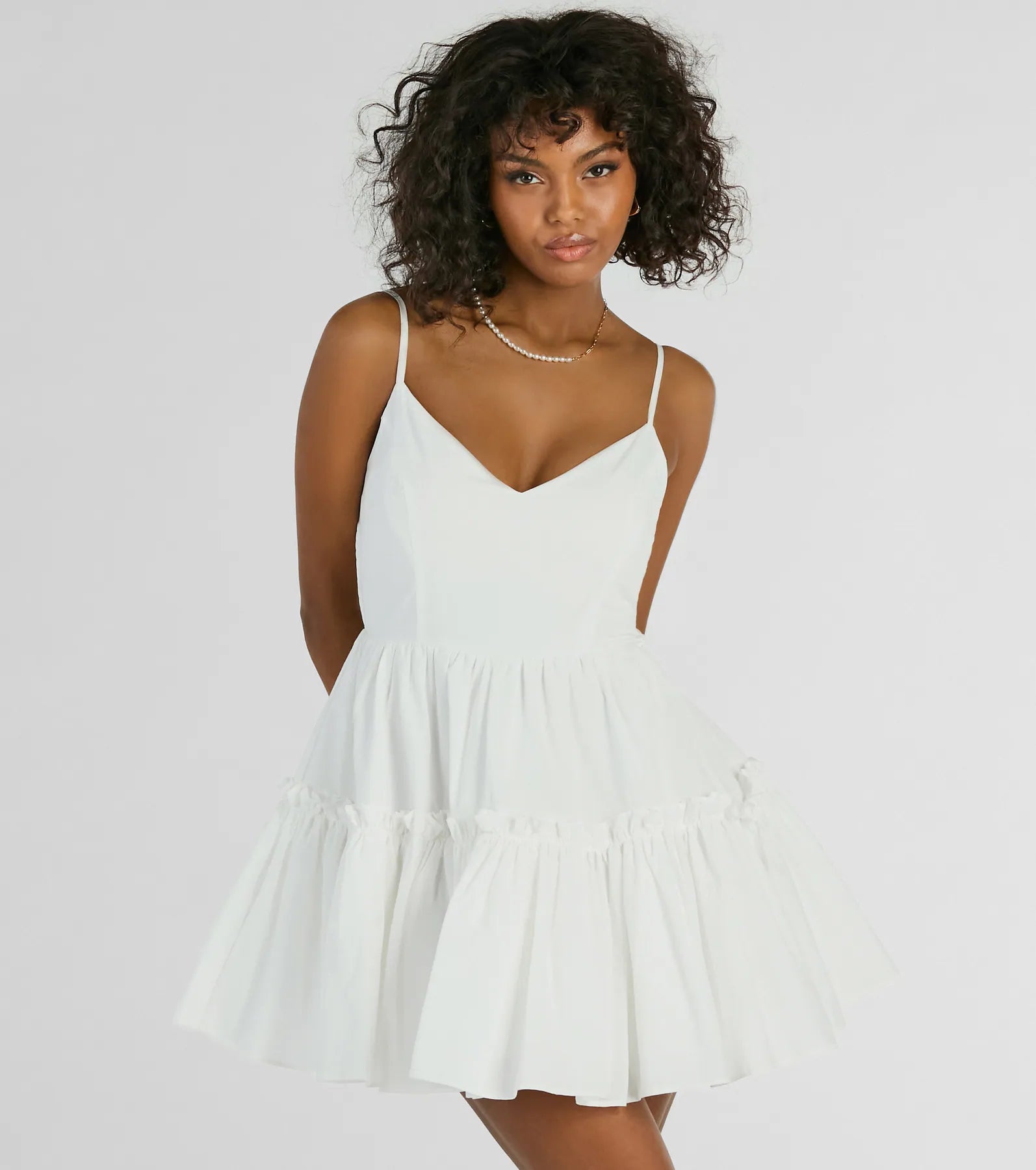 Ultimate Flair Tiered Ruffled Skater Dress