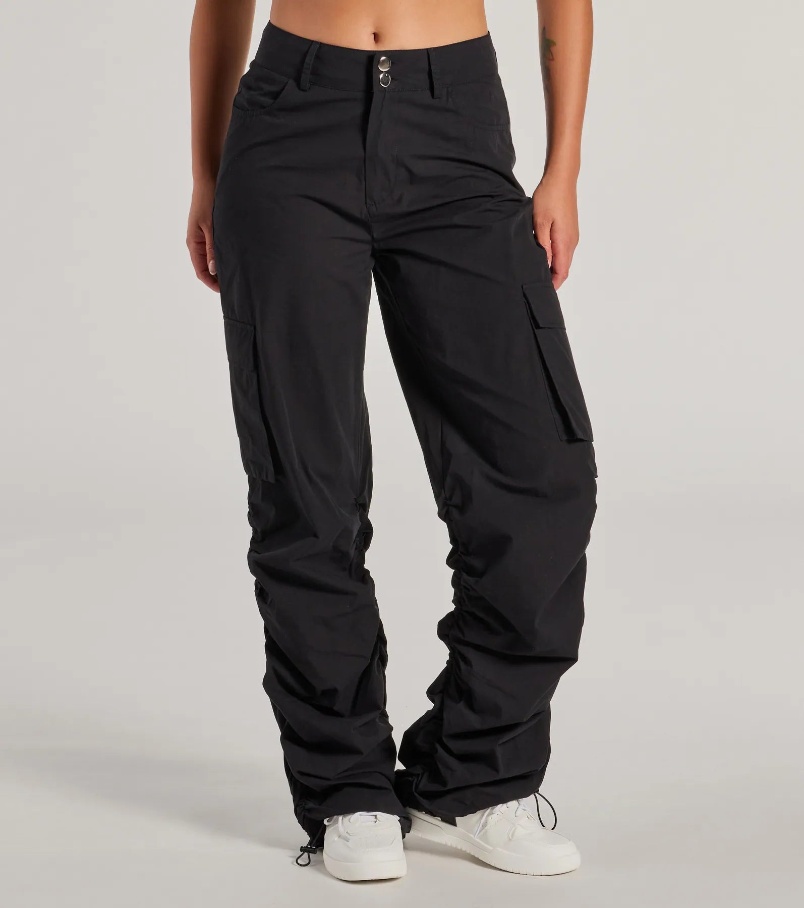 Premium Good Vibes Era Mid-Rise Twill Cargo Pants - Ultimate Comfort & Style