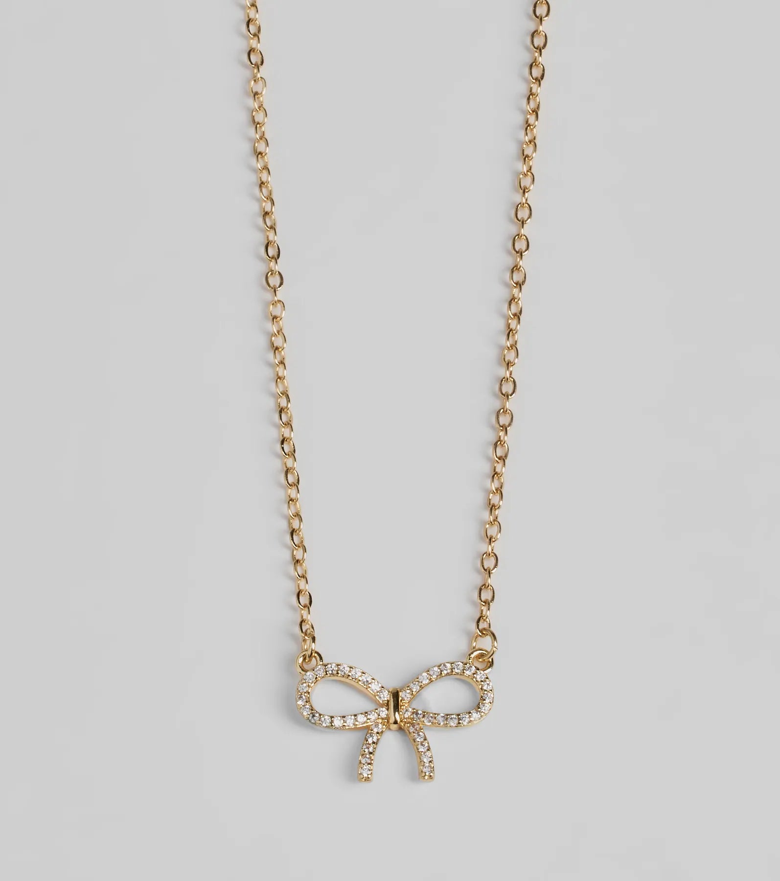 Ultimate Darling Rhinestone Bow Necklace - Sparkle in Style