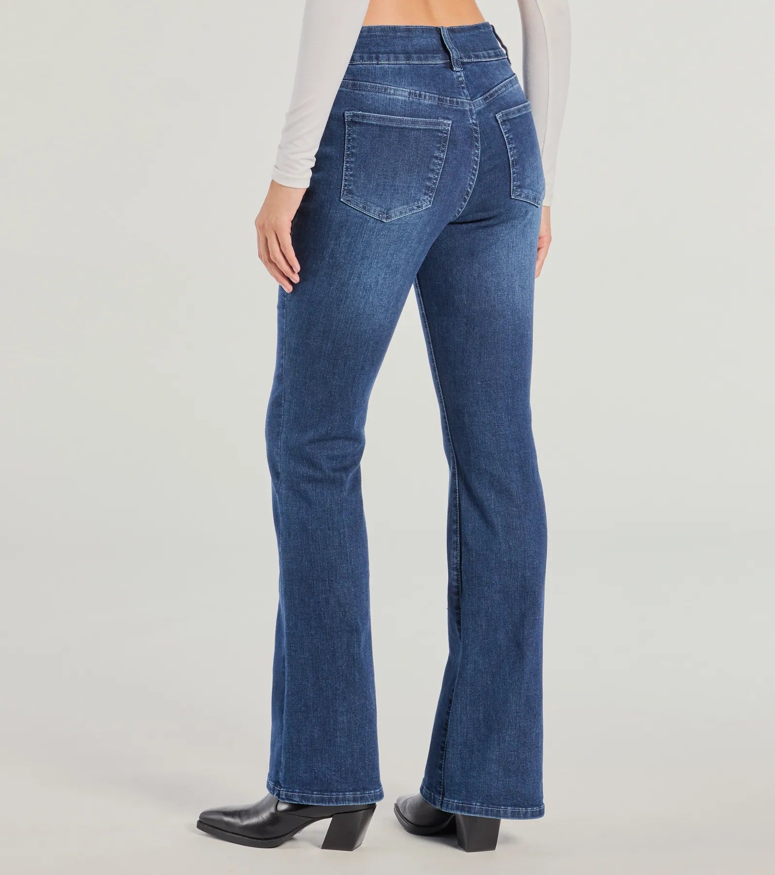 Premium Good Vibes Mid-Rise Flared Jeans