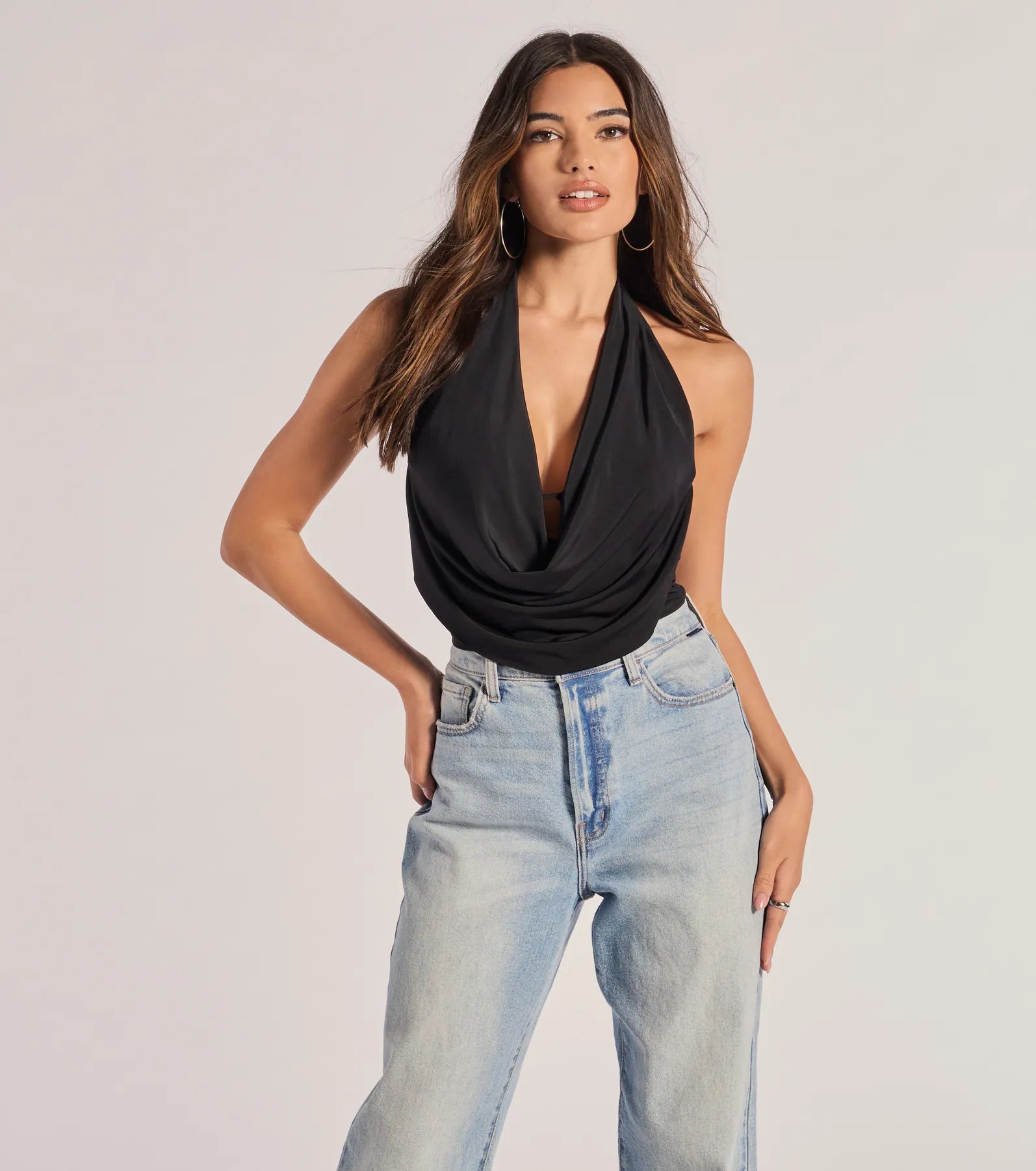 Ultimate Statement Sleeveless Halter Crop Top