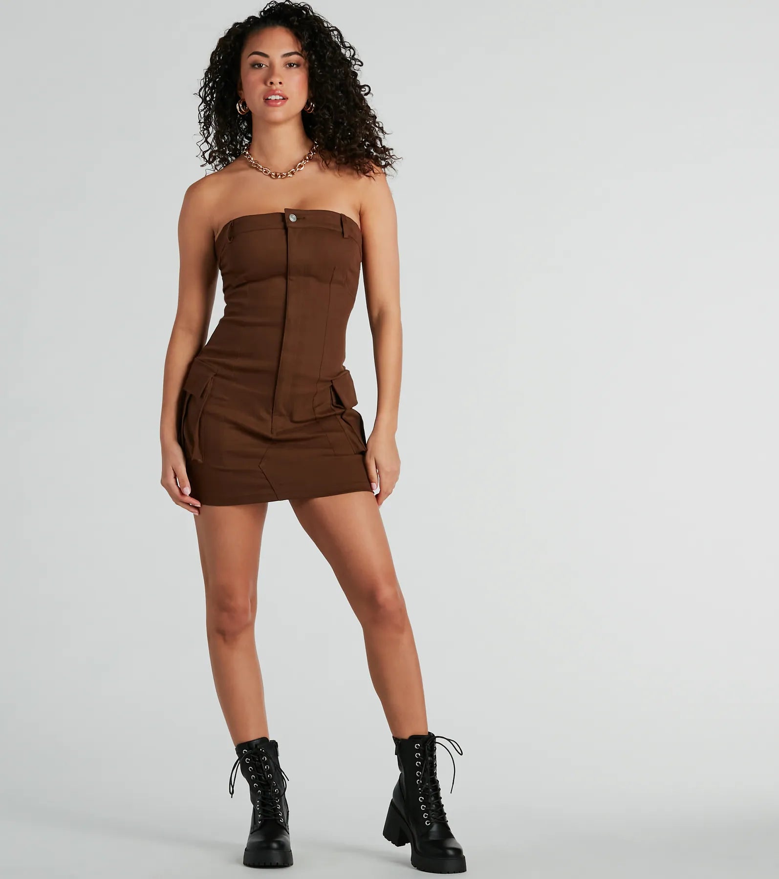 Ultimate Strapless Cargo Mini Dress - City Chic Edition