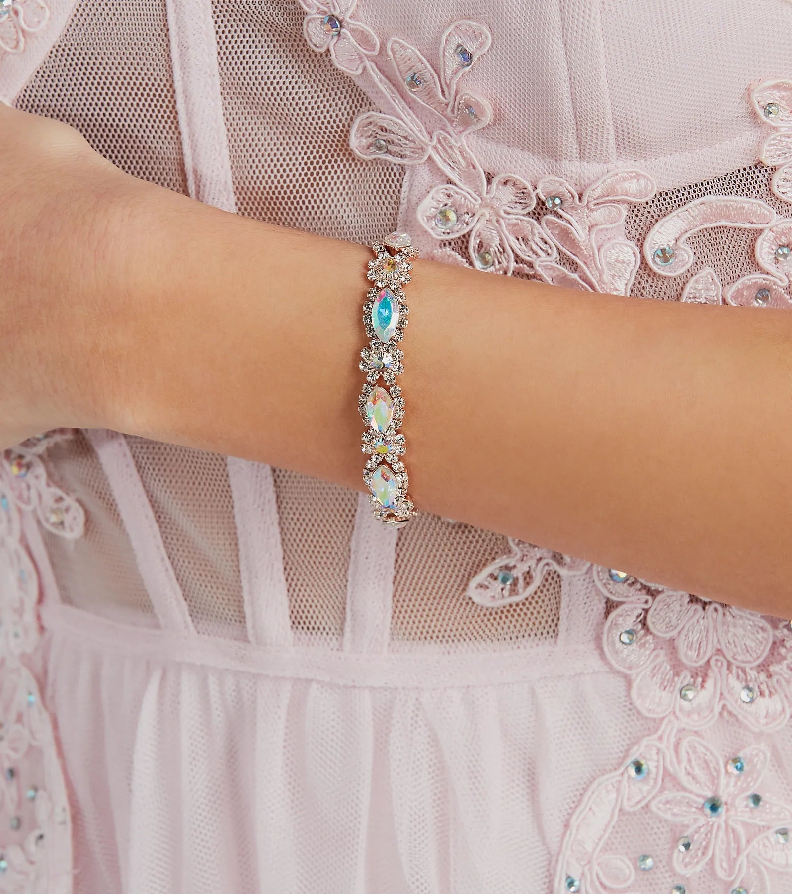 Premium Dreamy Shine Iridescent Gemstone Bracelet