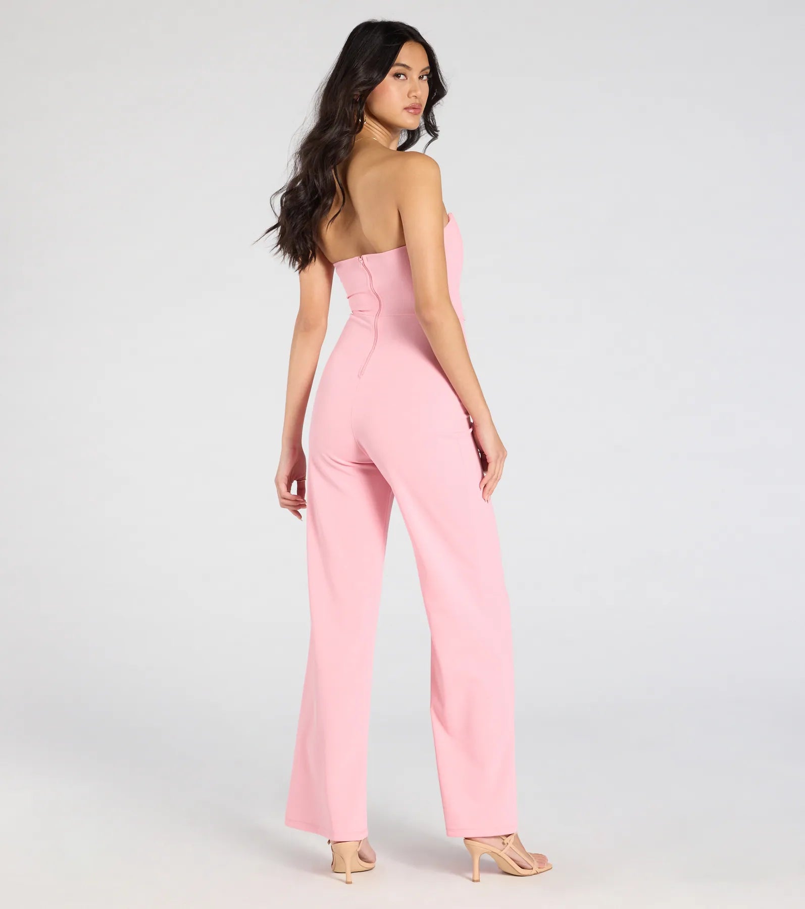 Ultimate Sultry Strapless Corset Wide-Leg Jumpsuit