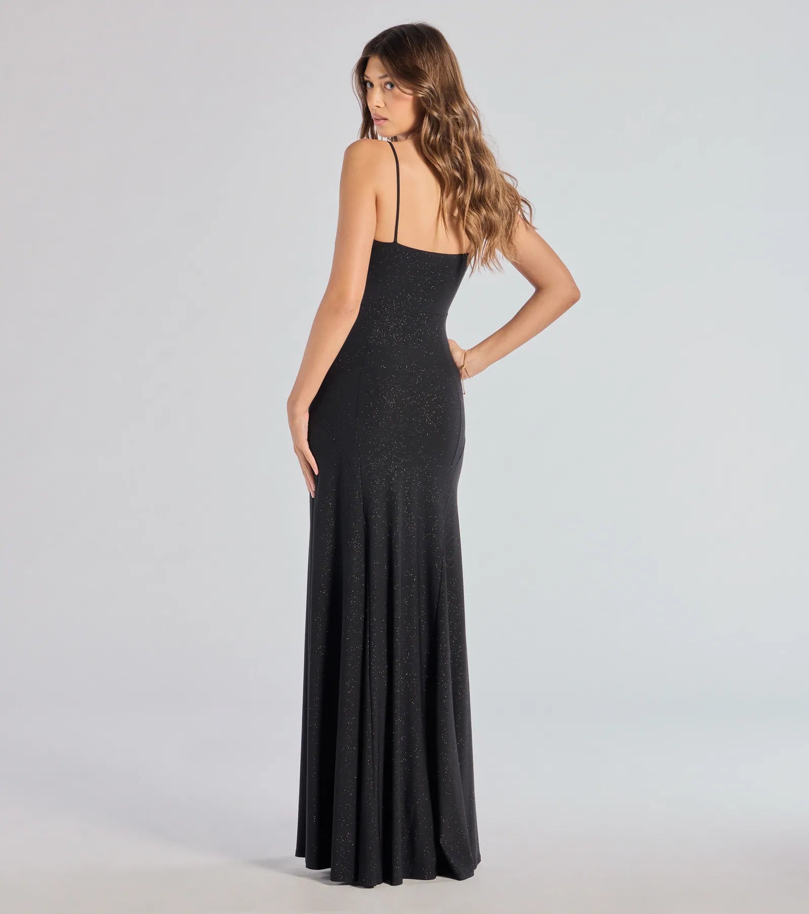 Premium Wendy Glitter A-Line Formal Dress - Ultimate Elegance