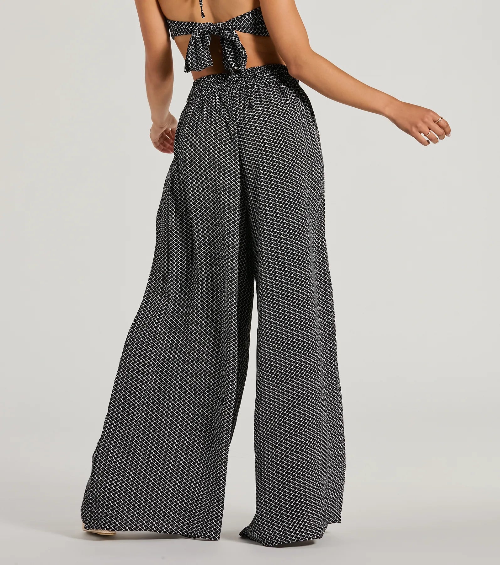 Ultimate High-Rise Geometric Palazzo Pants - All Set Up Collection