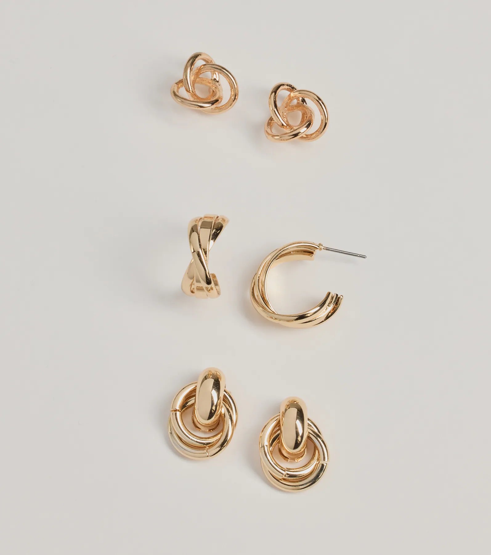 Ultimate Chic Twist Earrings Trio Set