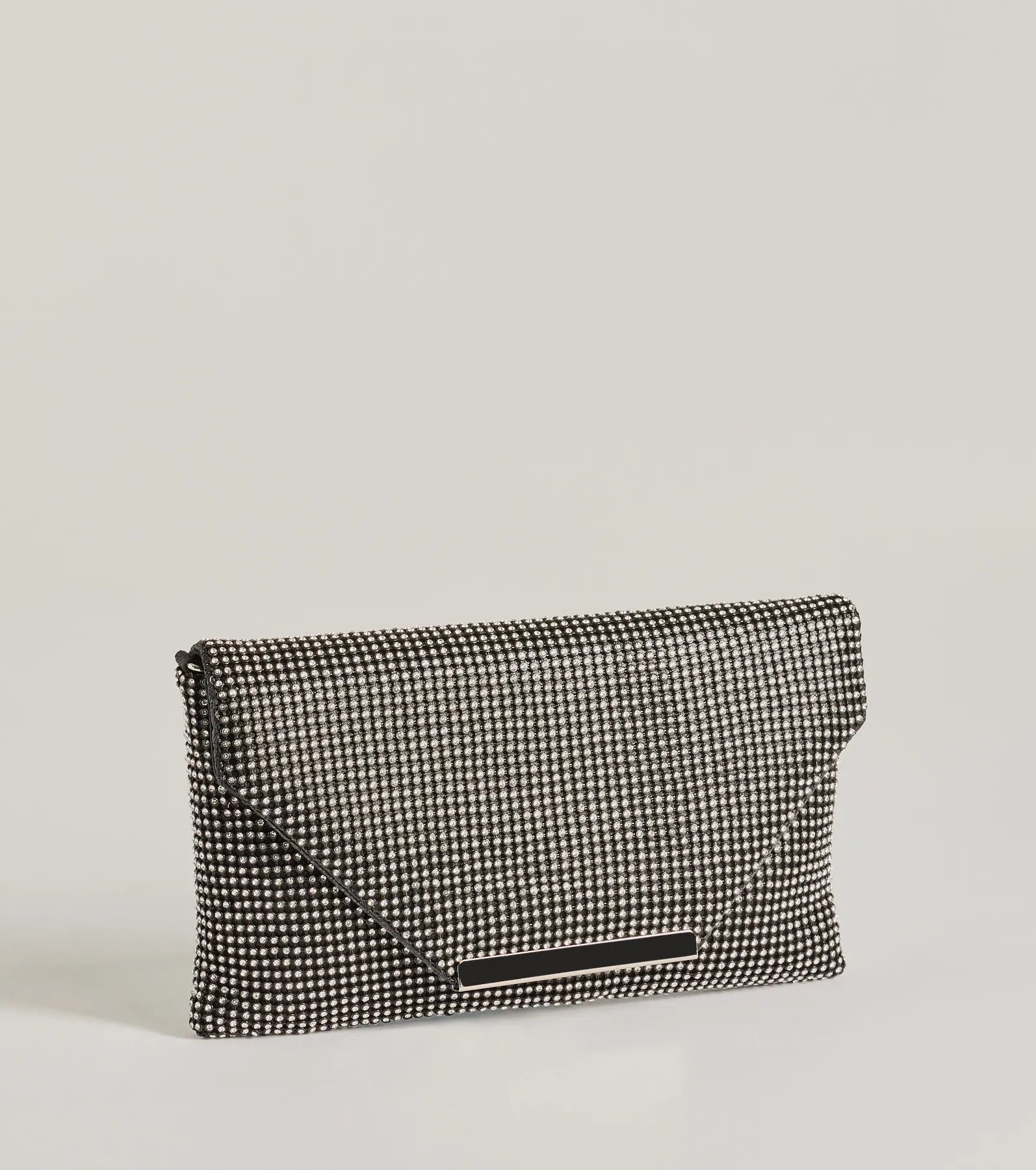 Ultimate Luxe Shimmer Rhinestone Envelope Clutch