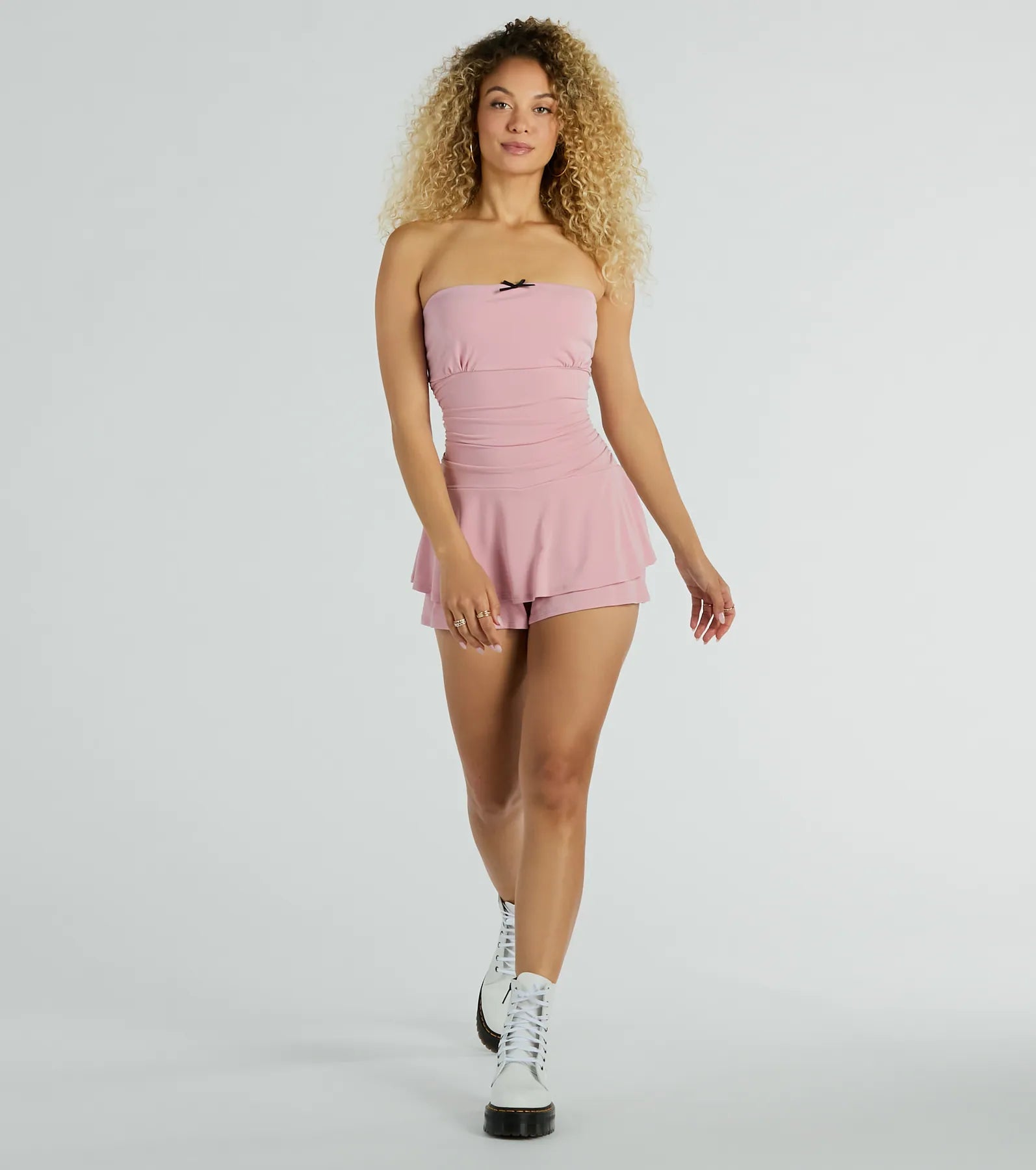 Ultimate Sunday Brunch Strapless Ruffle Romper