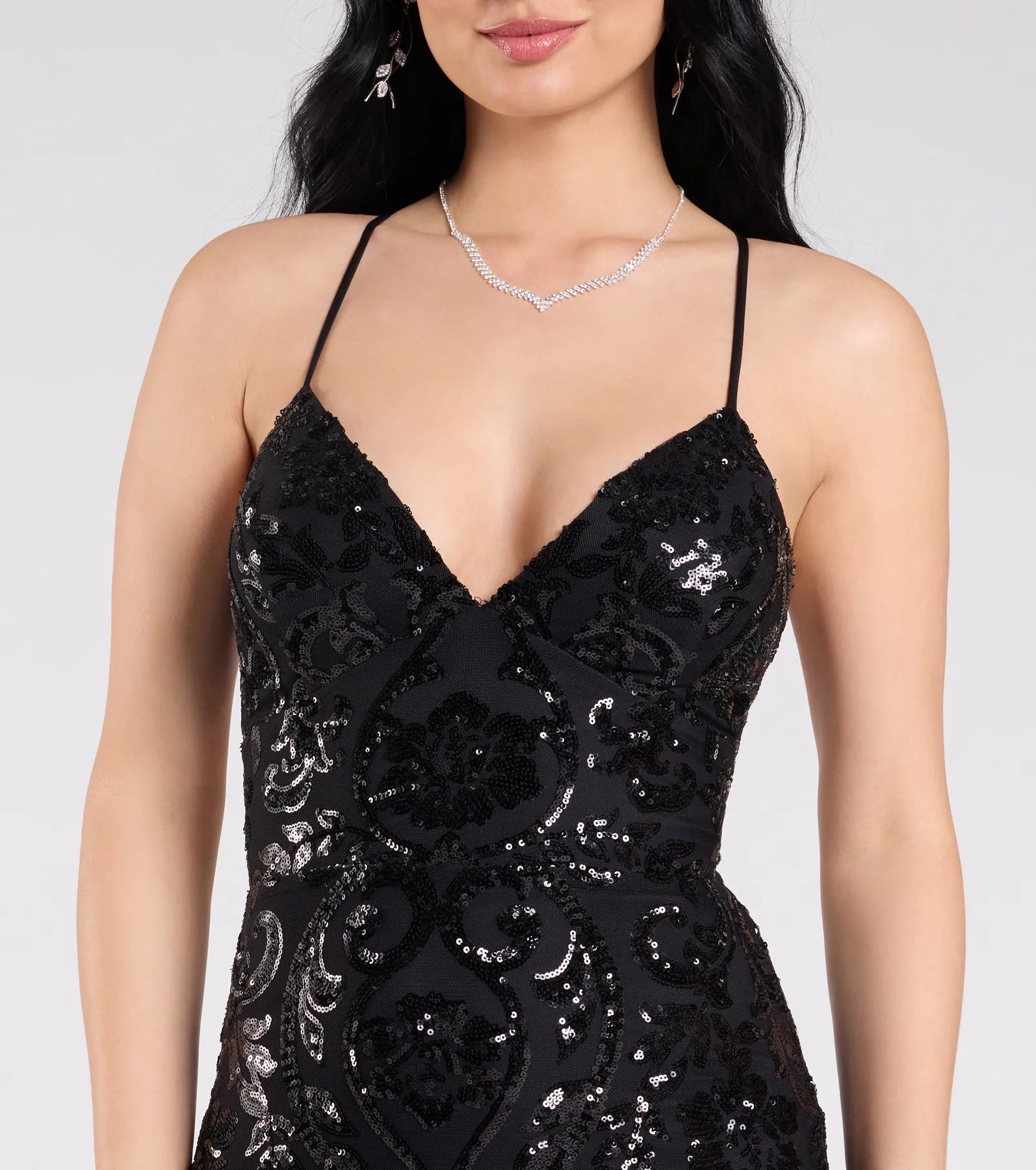 Premium Gisela Lace-Up Sequin Formal Dress - Ultimate Glamour