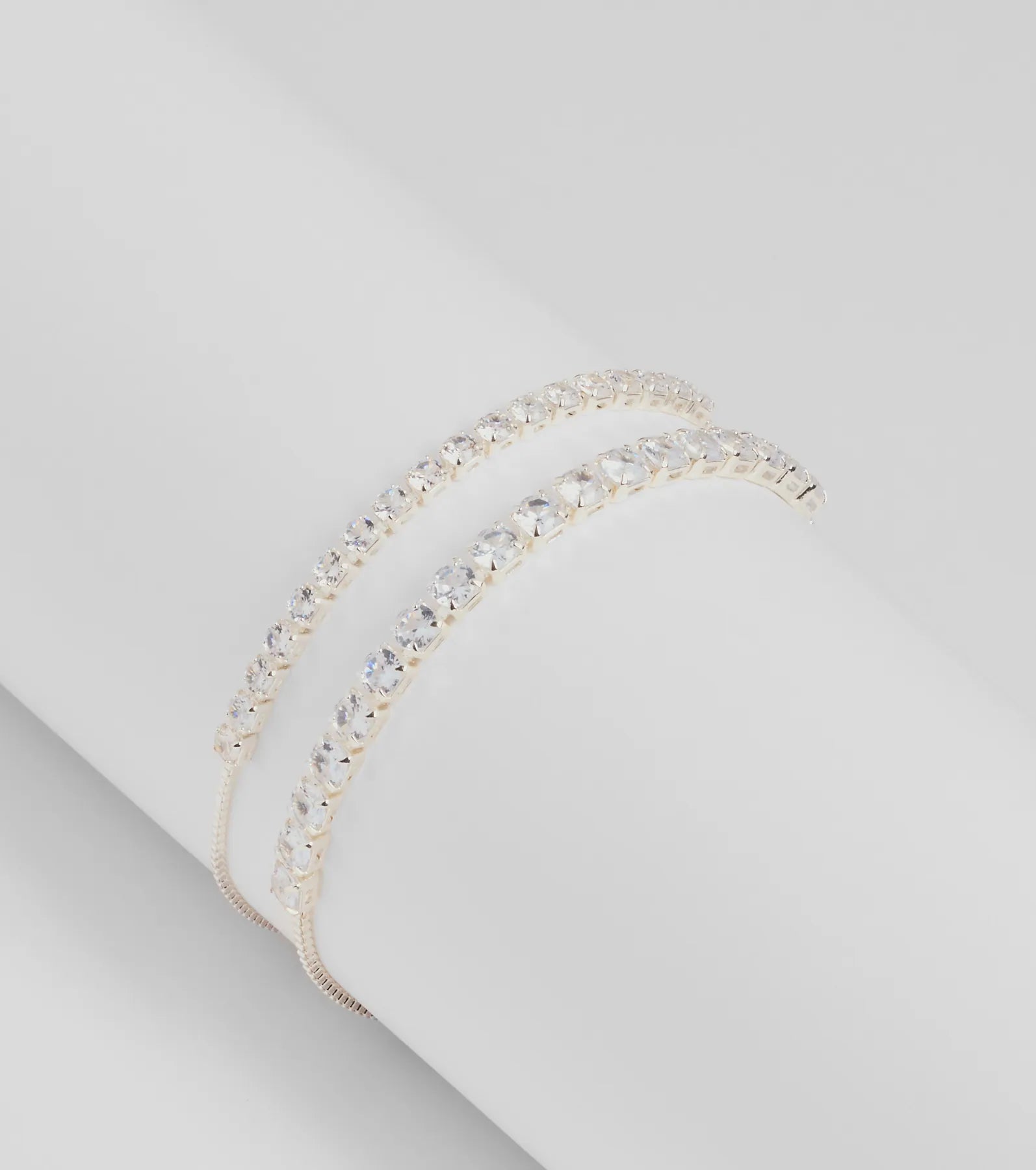 Ultimate Sparkle: Premium Rhinestone Tennis Bracelet Duo